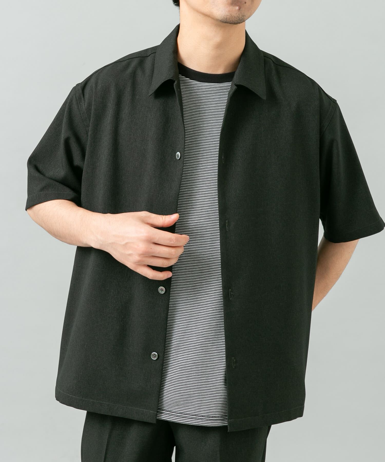 URBAN RESEARCH ROSSO「『セットアップ対応』『防シワ』サマーウール調サイドポケットシャツ」|シャツ・ブラウス|