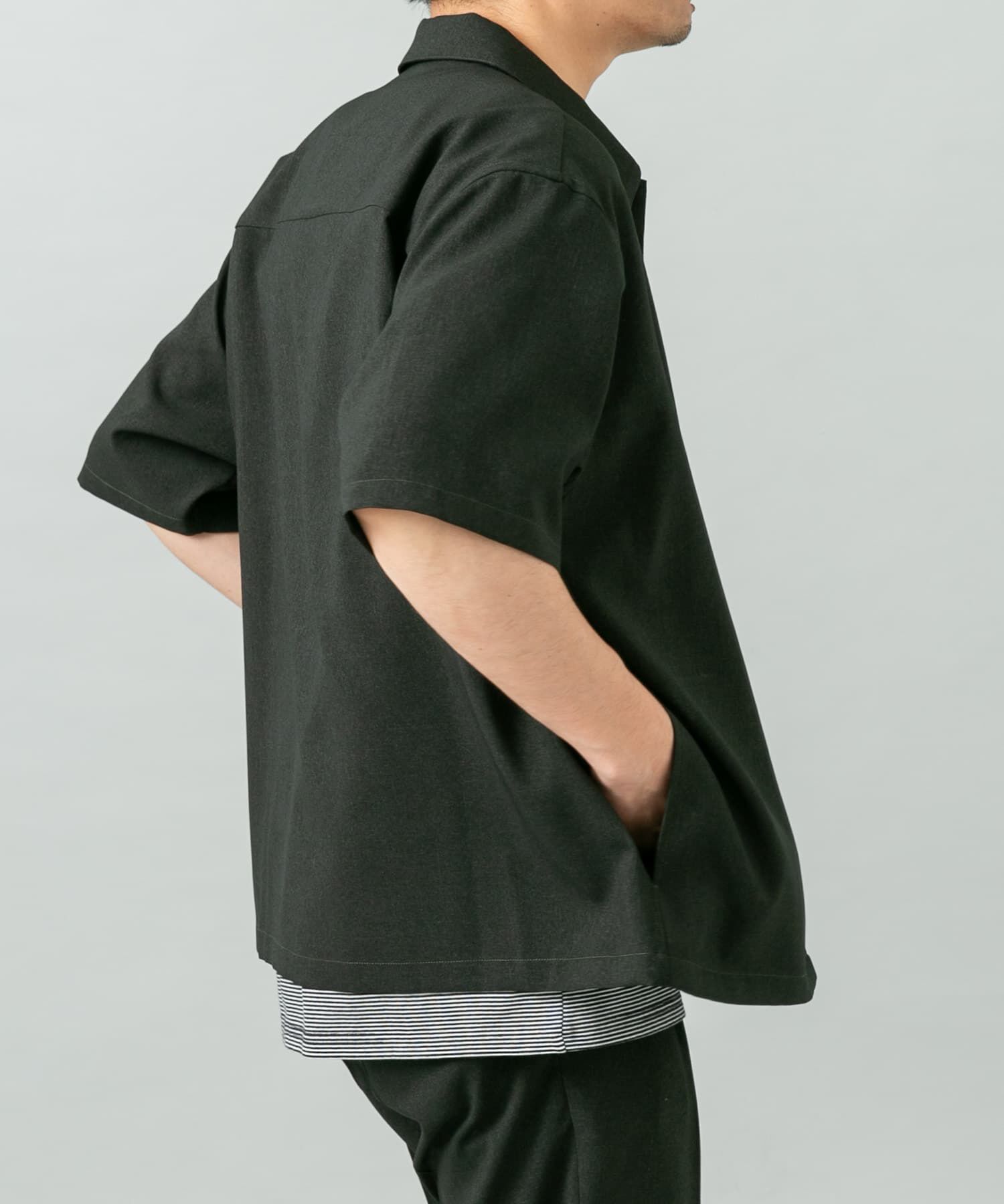 URBAN RESEARCH ROSSO「『セットアップ対応』『防シワ』サマーウール調サイドポケットシャツ」|シャツ・ブラウス|