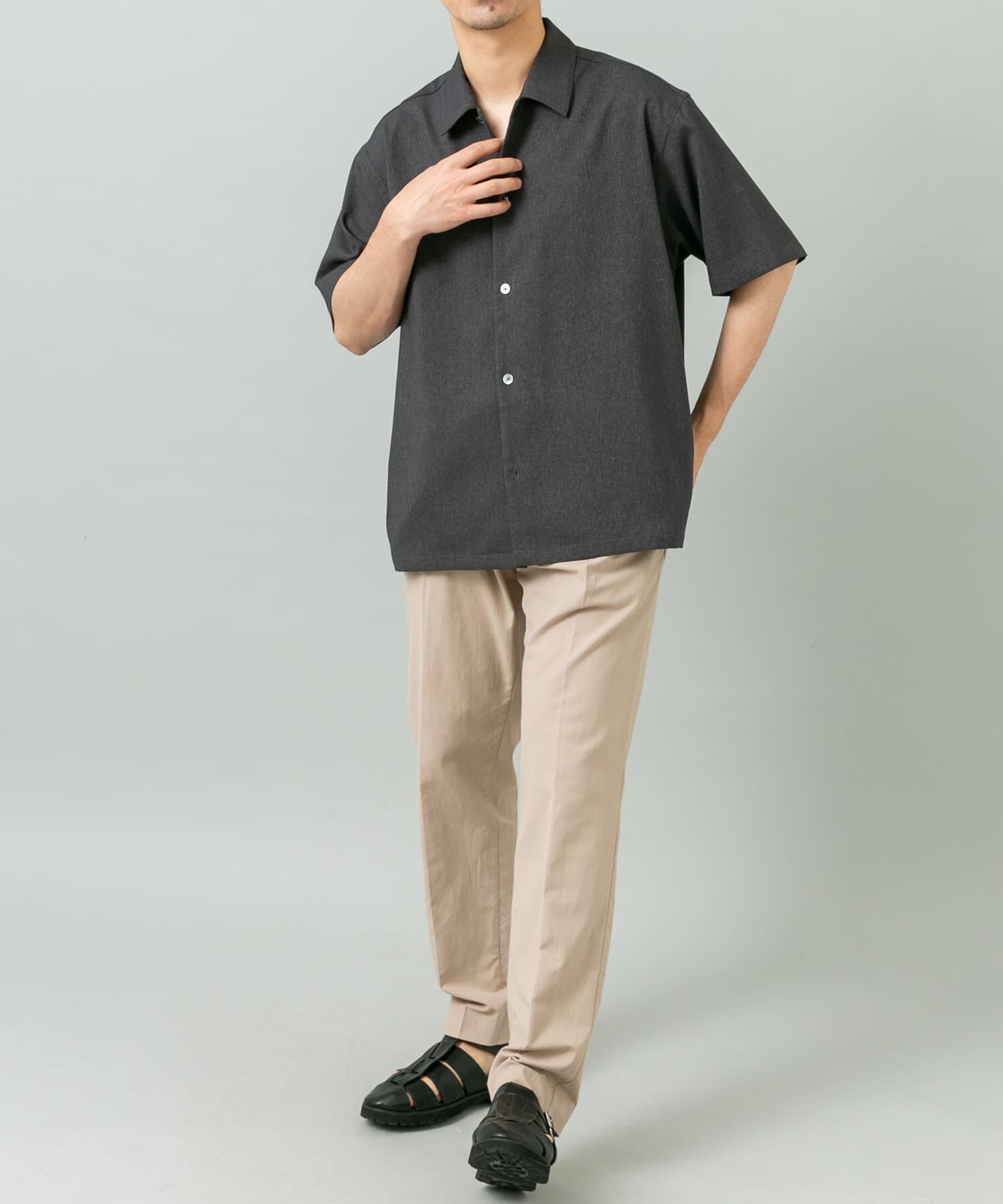 URBAN RESEARCH ROSSO「『セットアップ対応』『防シワ』サマーウール調サイドポケットシャツ」|シャツ・ブラウス|