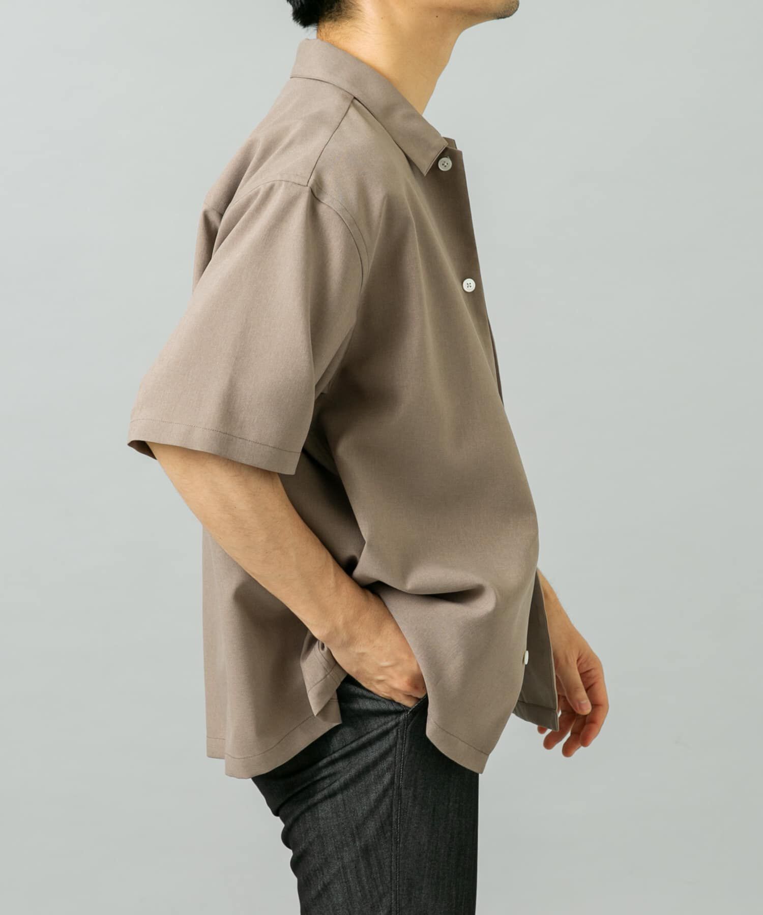 URBAN RESEARCH ROSSO「『セットアップ対応』『防シワ』サマーウール調サイドポケットシャツ」|シャツ・ブラウス|