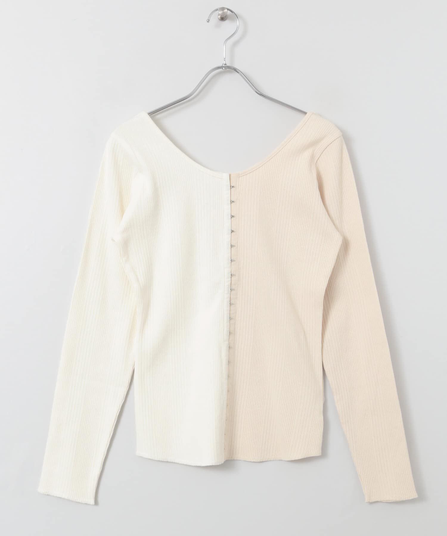  「フロントホックデザインカットソー」|Tシャツ・カットソー|