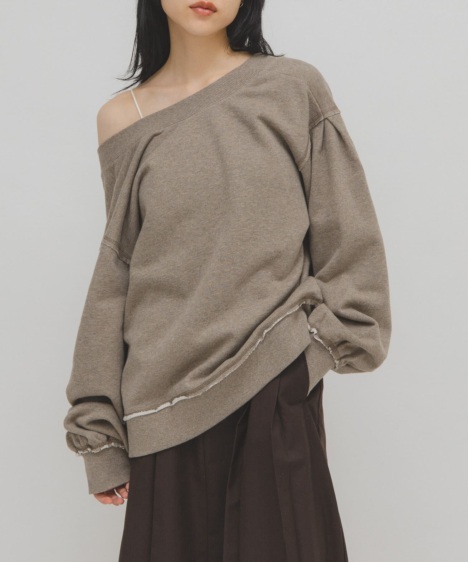  「2WAYルーズスウェット」|Tシャツ・カットソー|ベージュ系その他