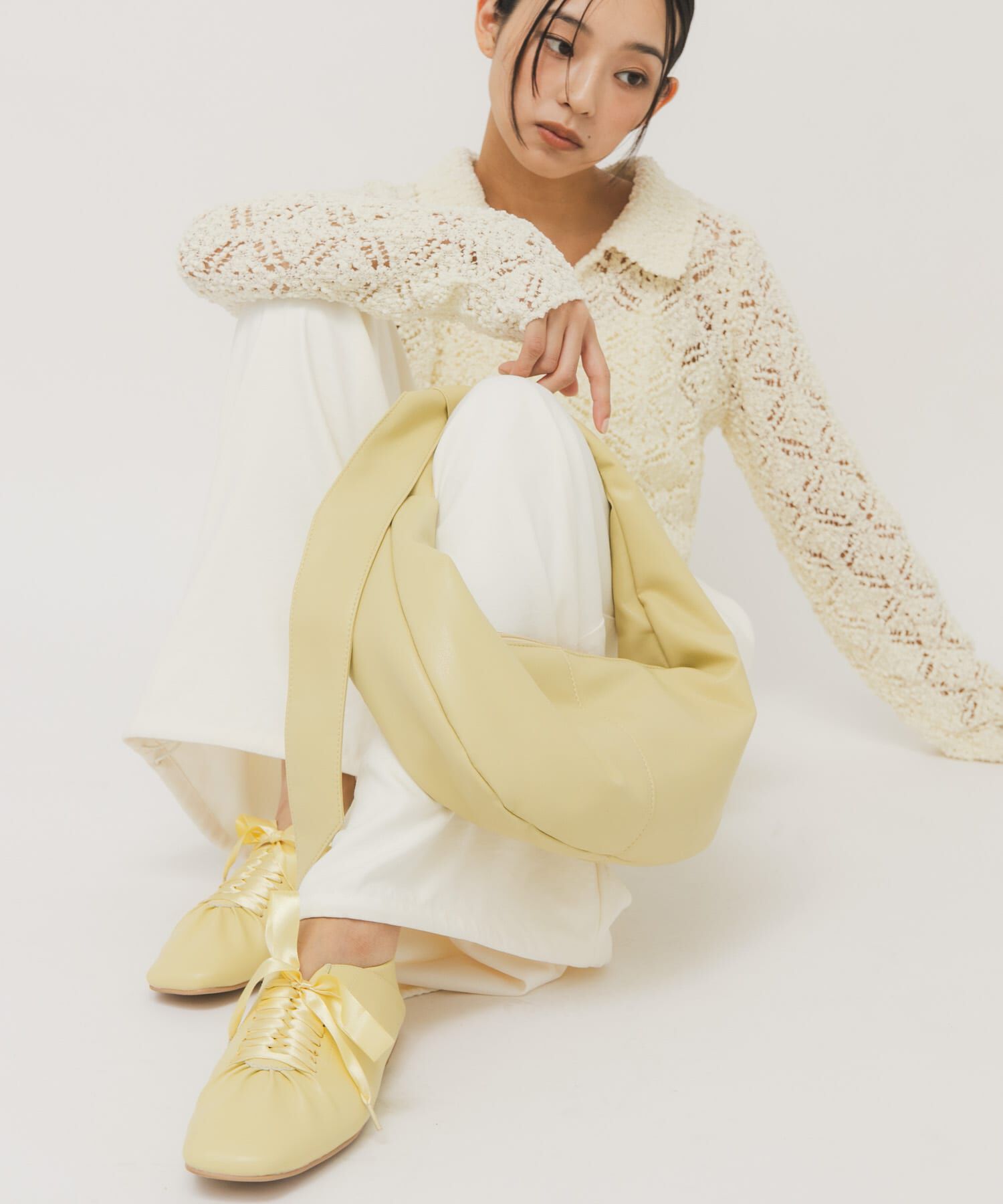  「サテンリボンギャザーシューズ」|その他|