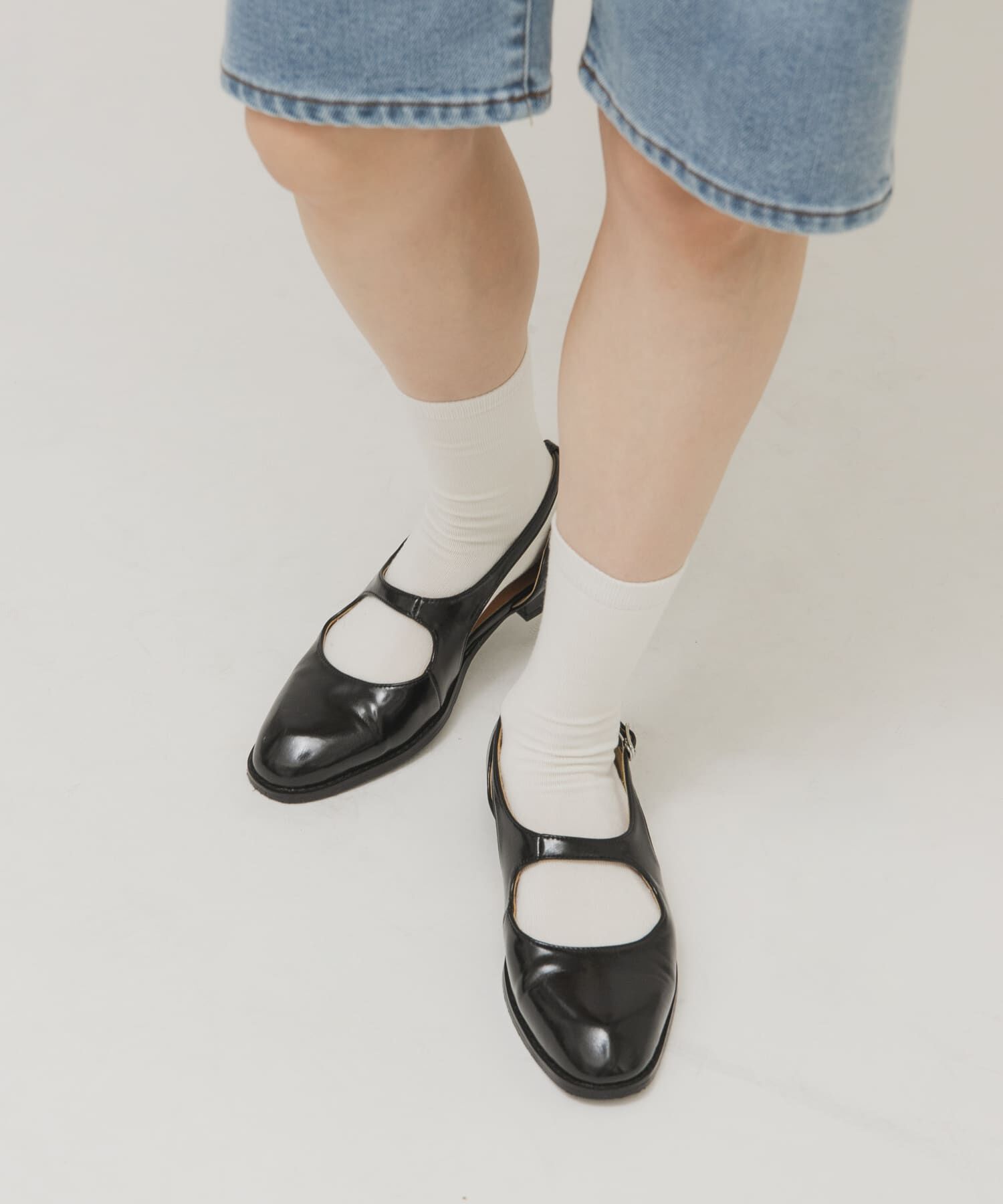  「カットデザインメリージェーンローファー」|ローファー|