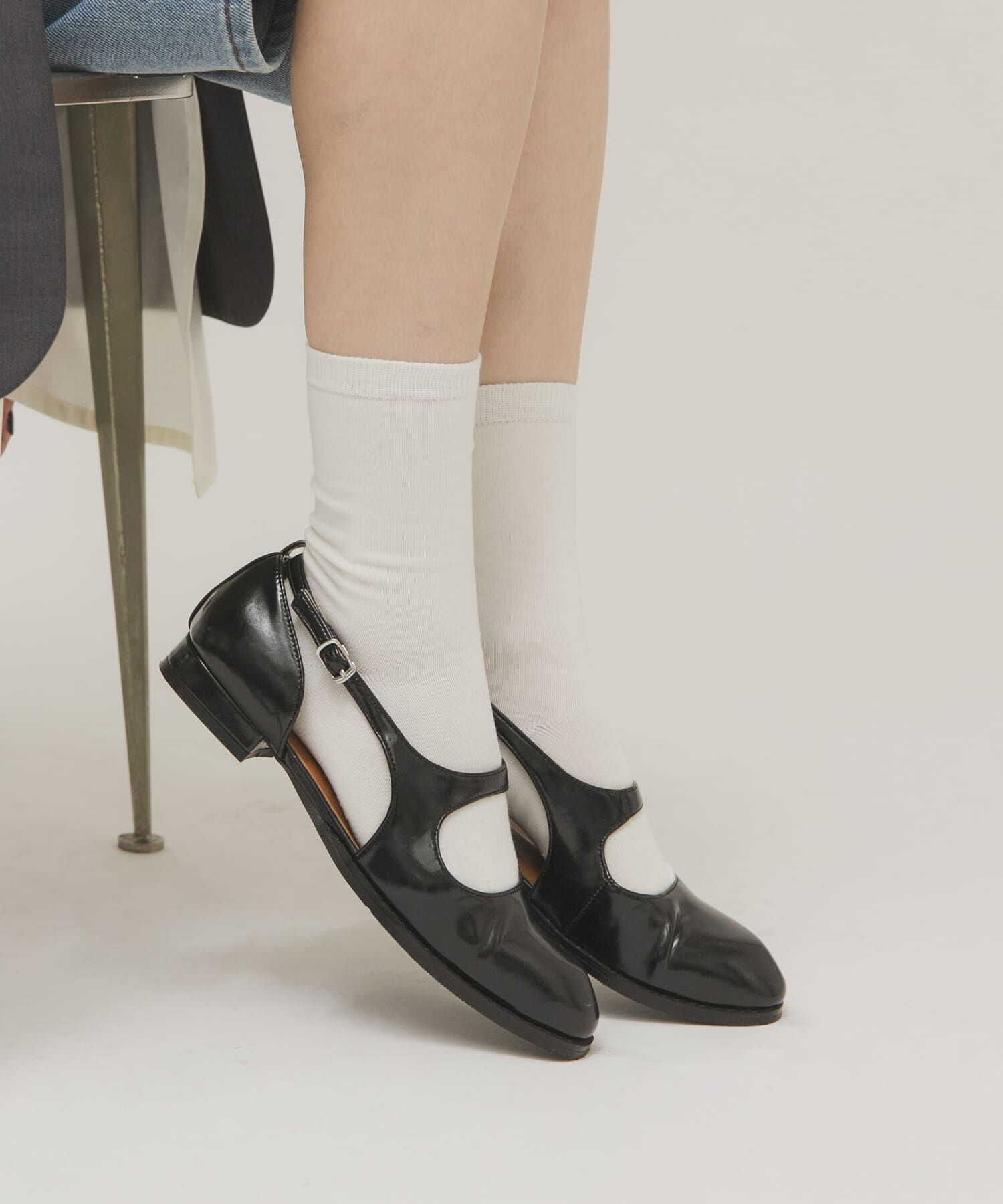  「カットデザインメリージェーンローファー」|ローファー|