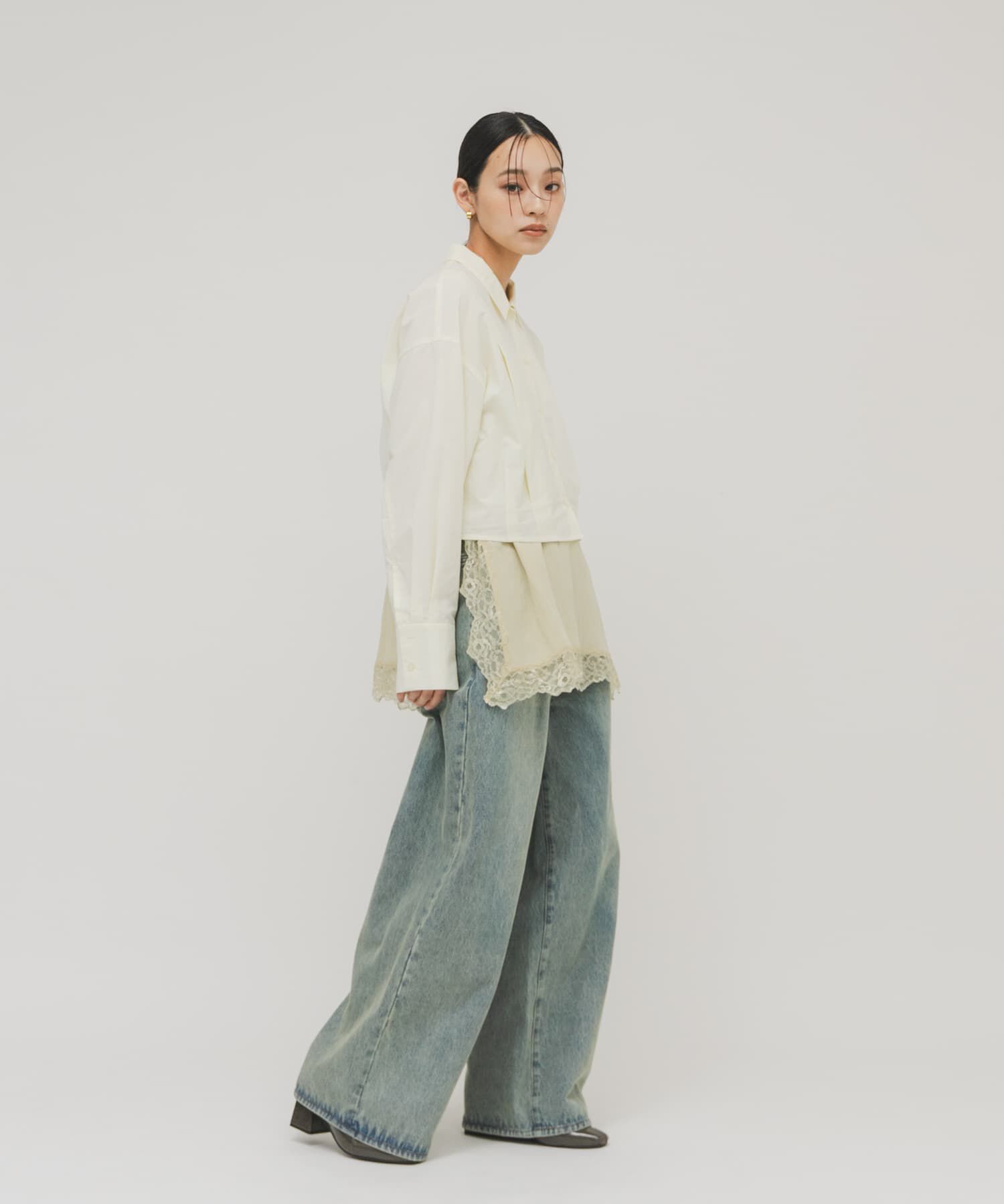  「タックヘムクロップドシャツ」|シャツ・ブラウス|