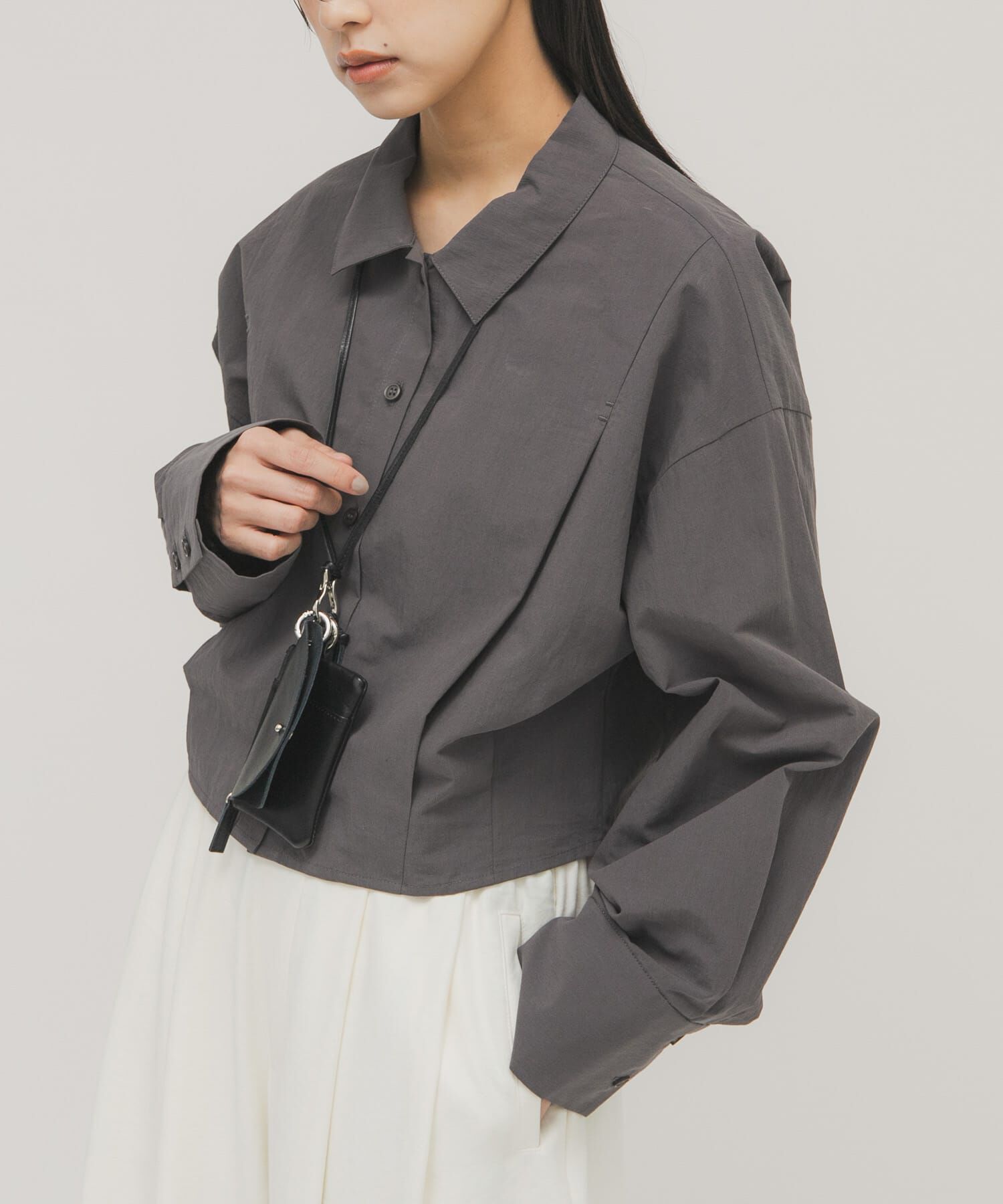  「タックヘムクロップドシャツ」|シャツ・ブラウス|