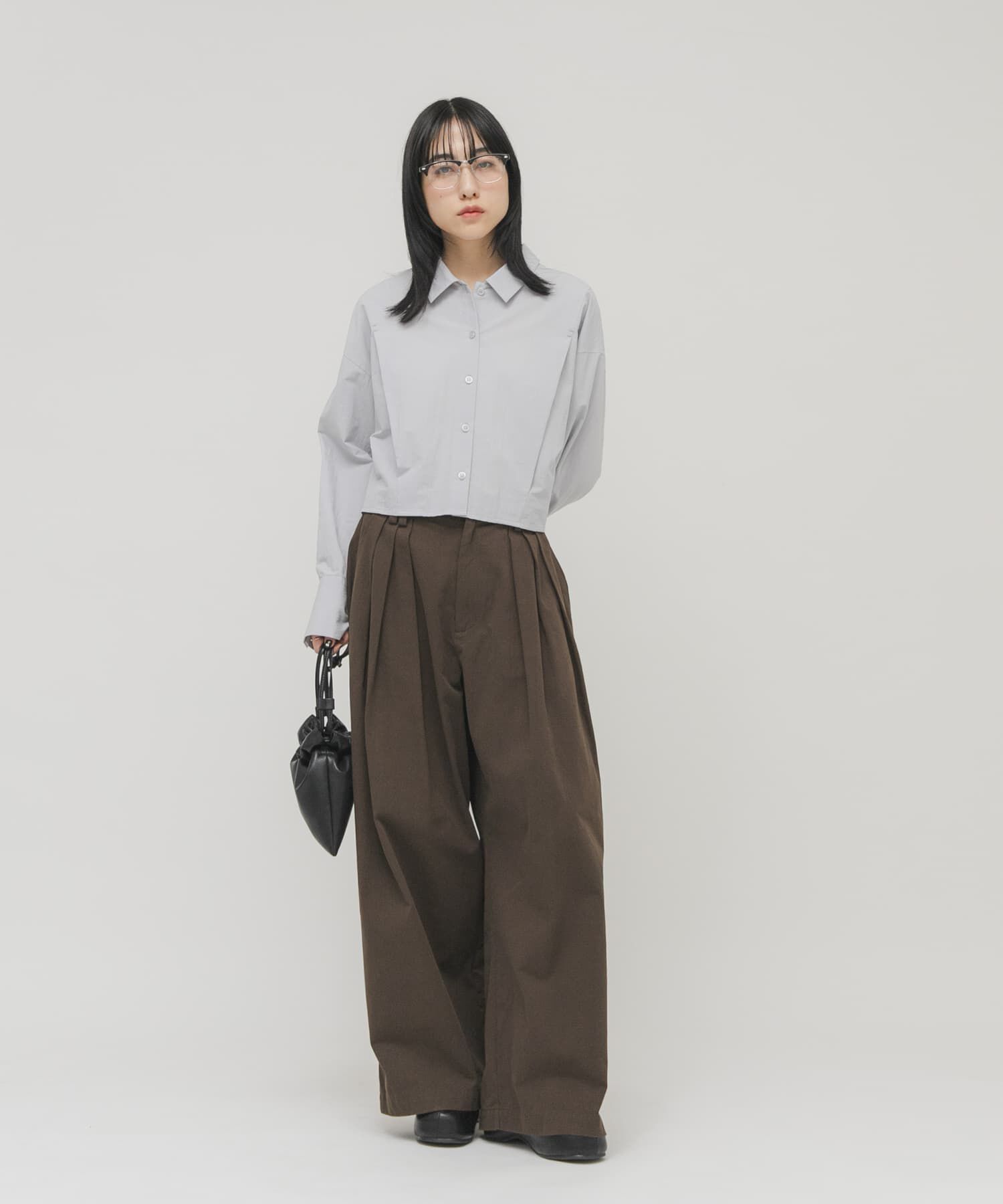  「タックヘムクロップドシャツ」|シャツ・ブラウス|