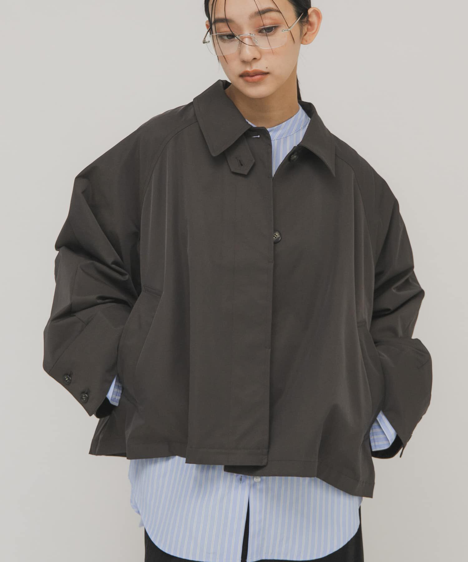  「ステンカラーマントコート」|ステンカラーコート|