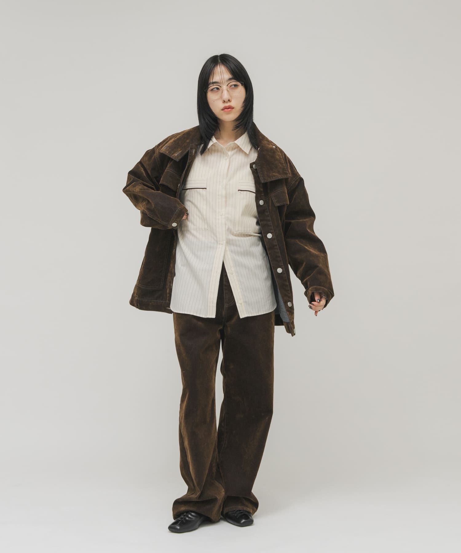  「ストライプBIGシャツ」|シャツ・ブラウス|