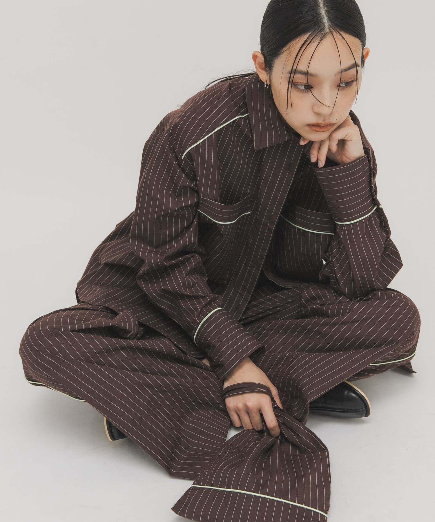  「ストライプBIGシャツ」|シャツ・ブラウス|