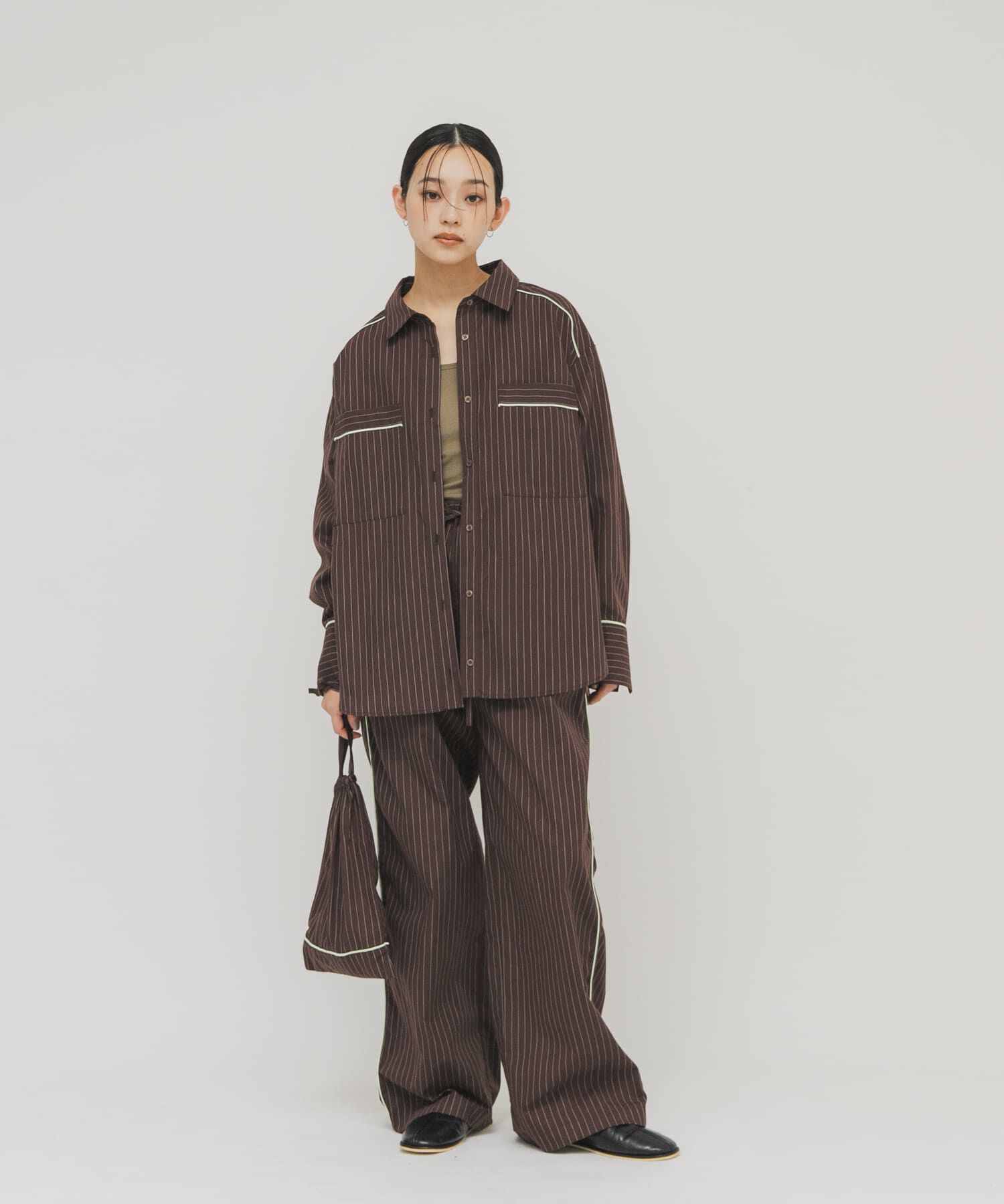  「ストライプBIGシャツ」|シャツ・ブラウス|