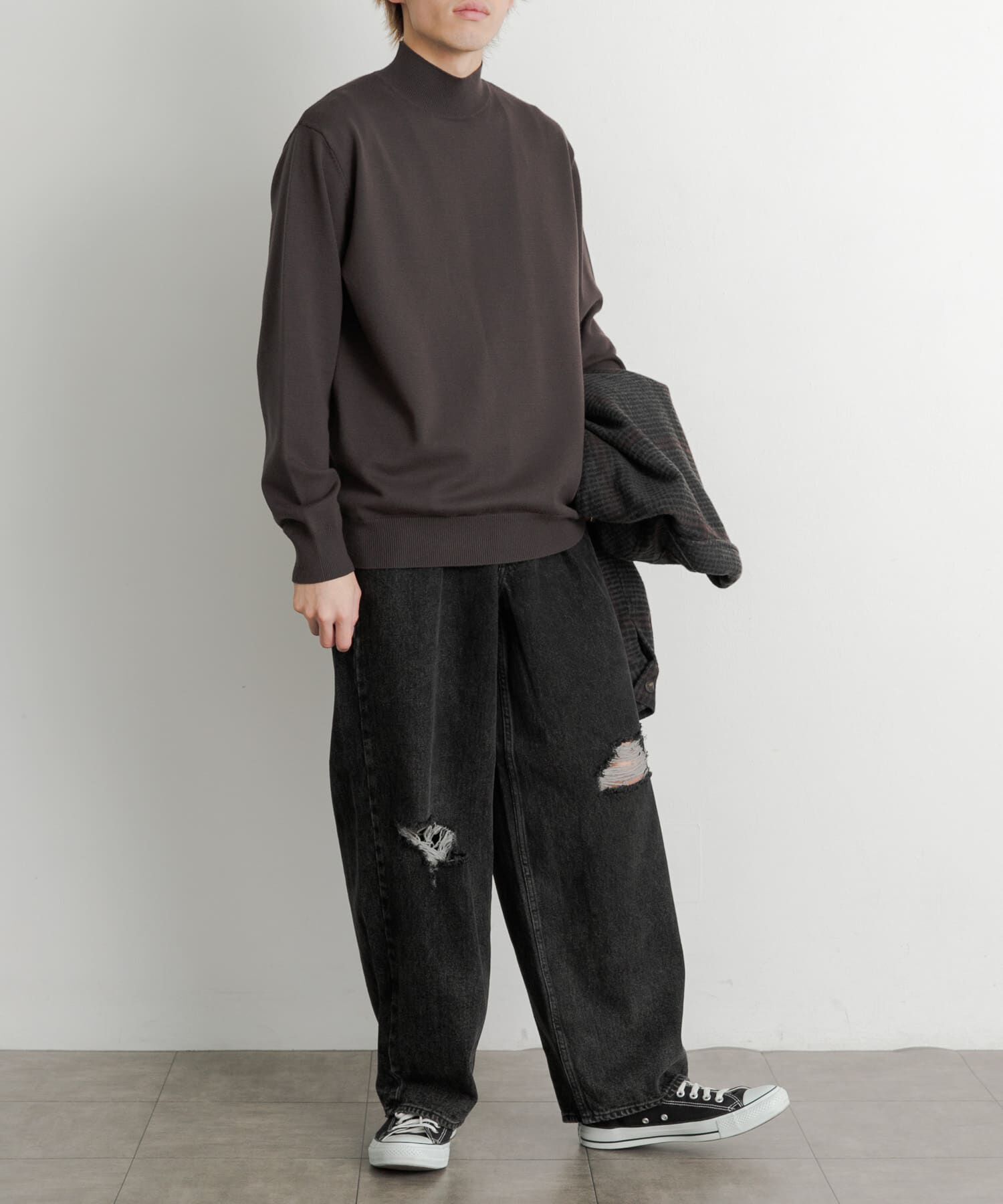 SENSE OF PLACE by URBAN RESEARCH「『ユニセックス』ストレッチモックネックセーター」|ニット・セーター|