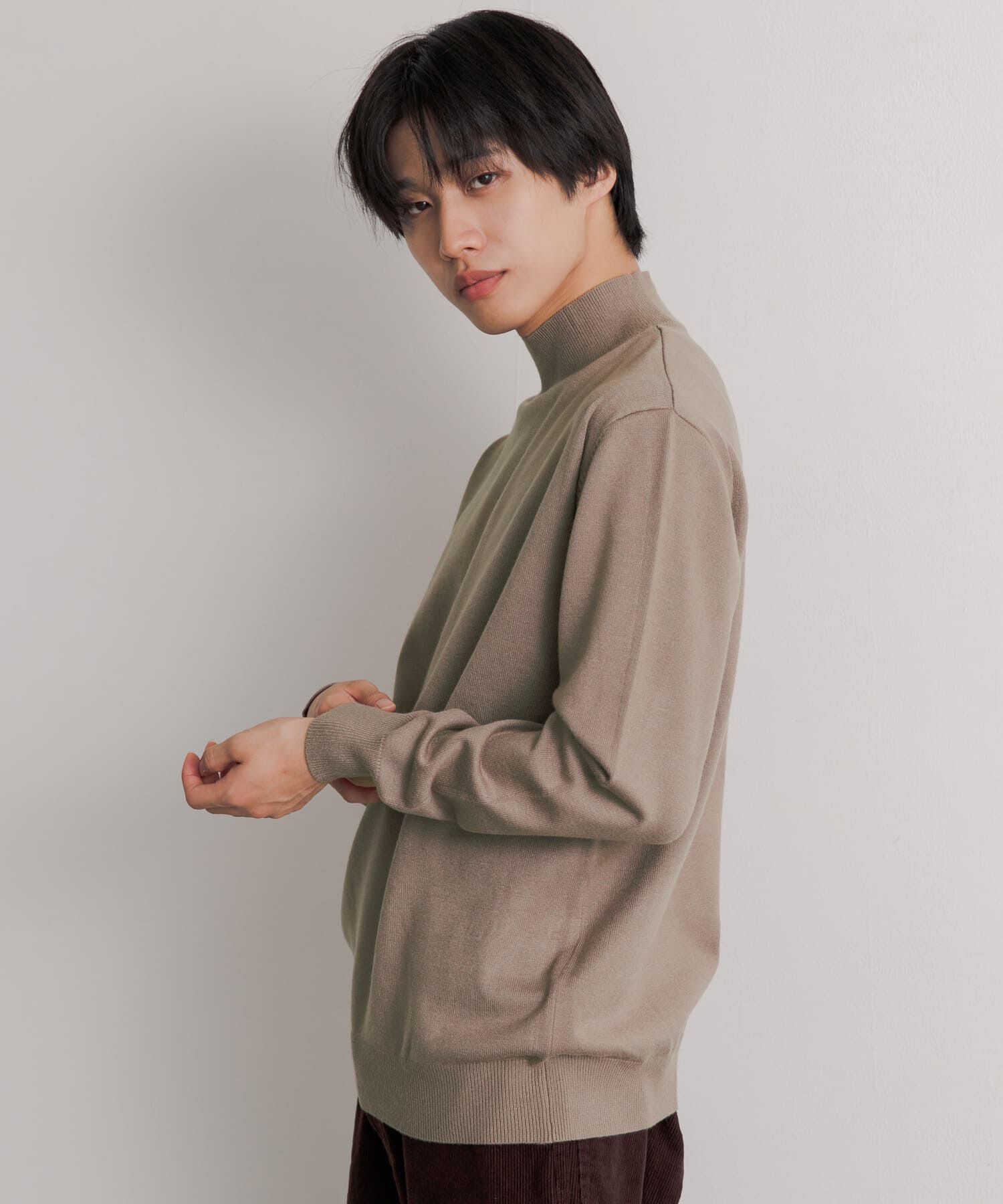 SENSE OF PLACE by URBAN RESEARCH「『ユニセックス』ストレッチモックネックセーター」|ニット・セーター|