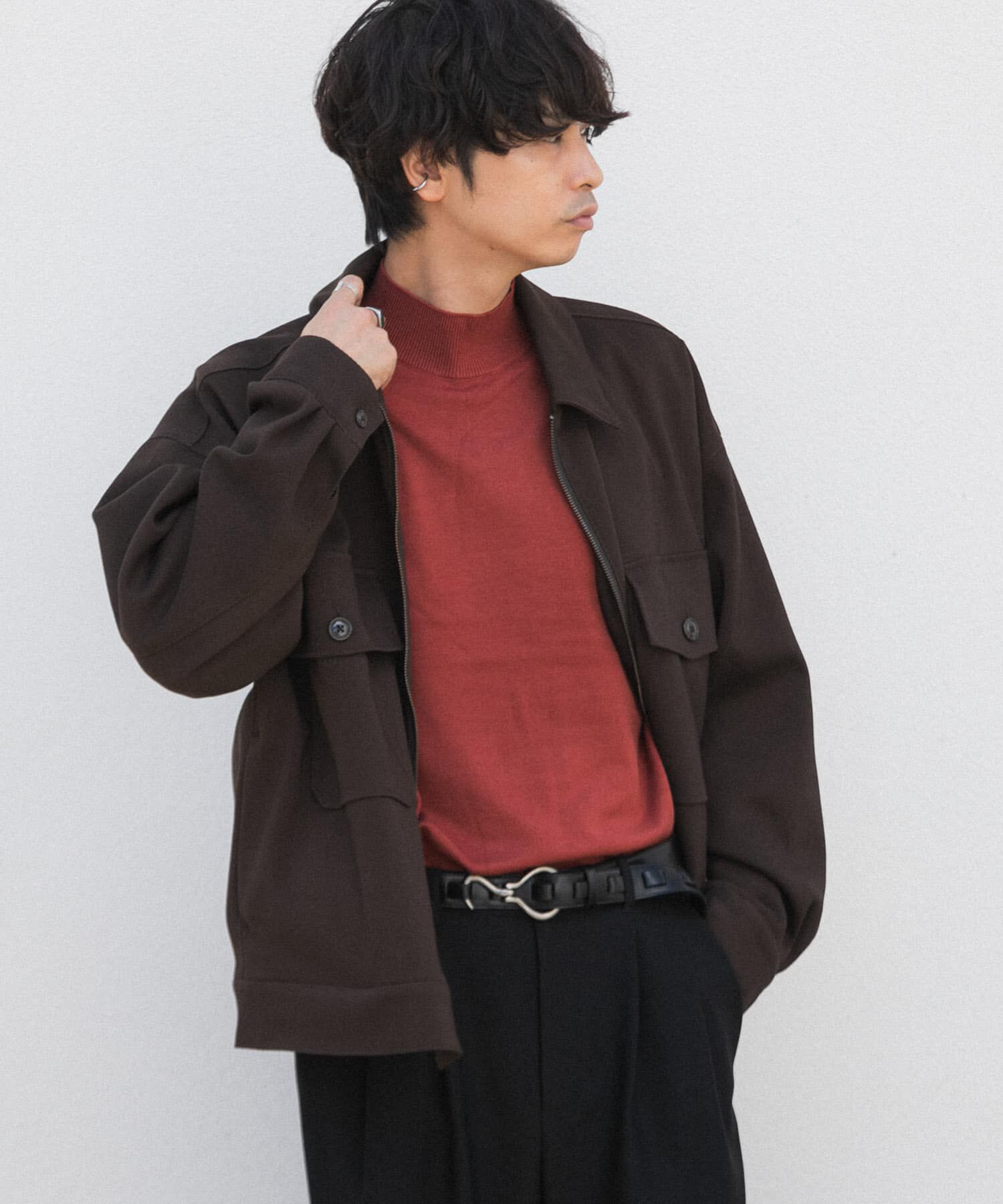 SENSE OF PLACE by URBAN RESEARCH「『ユニセックス』ストレッチモックネックセーター」|ニット・セーター|