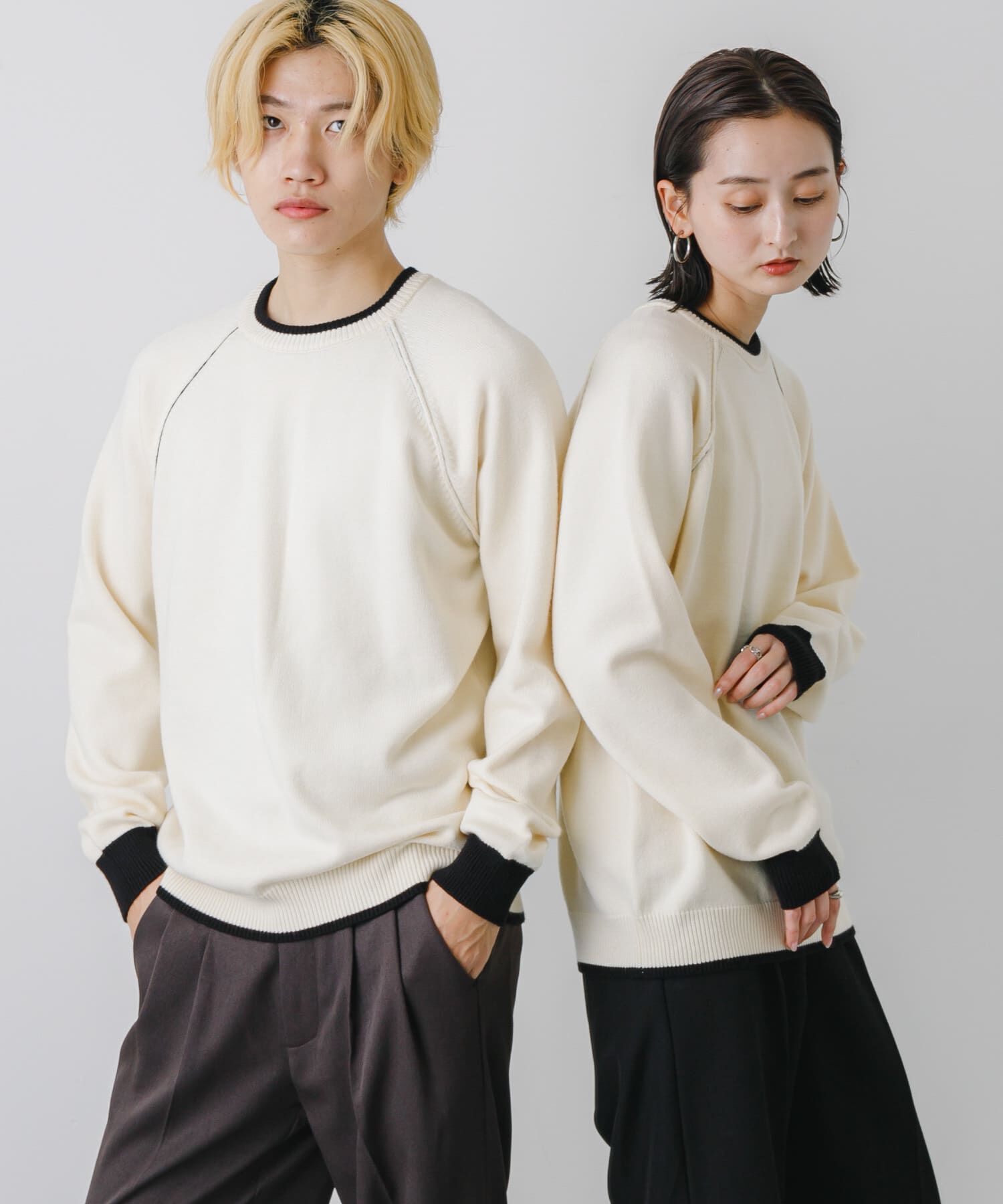 SENSE OF PLACE by URBAN RESEARCH「『ユニセックス』『洗濯可』ストレッチリブハイショクラインニット」|ニット・セーター|