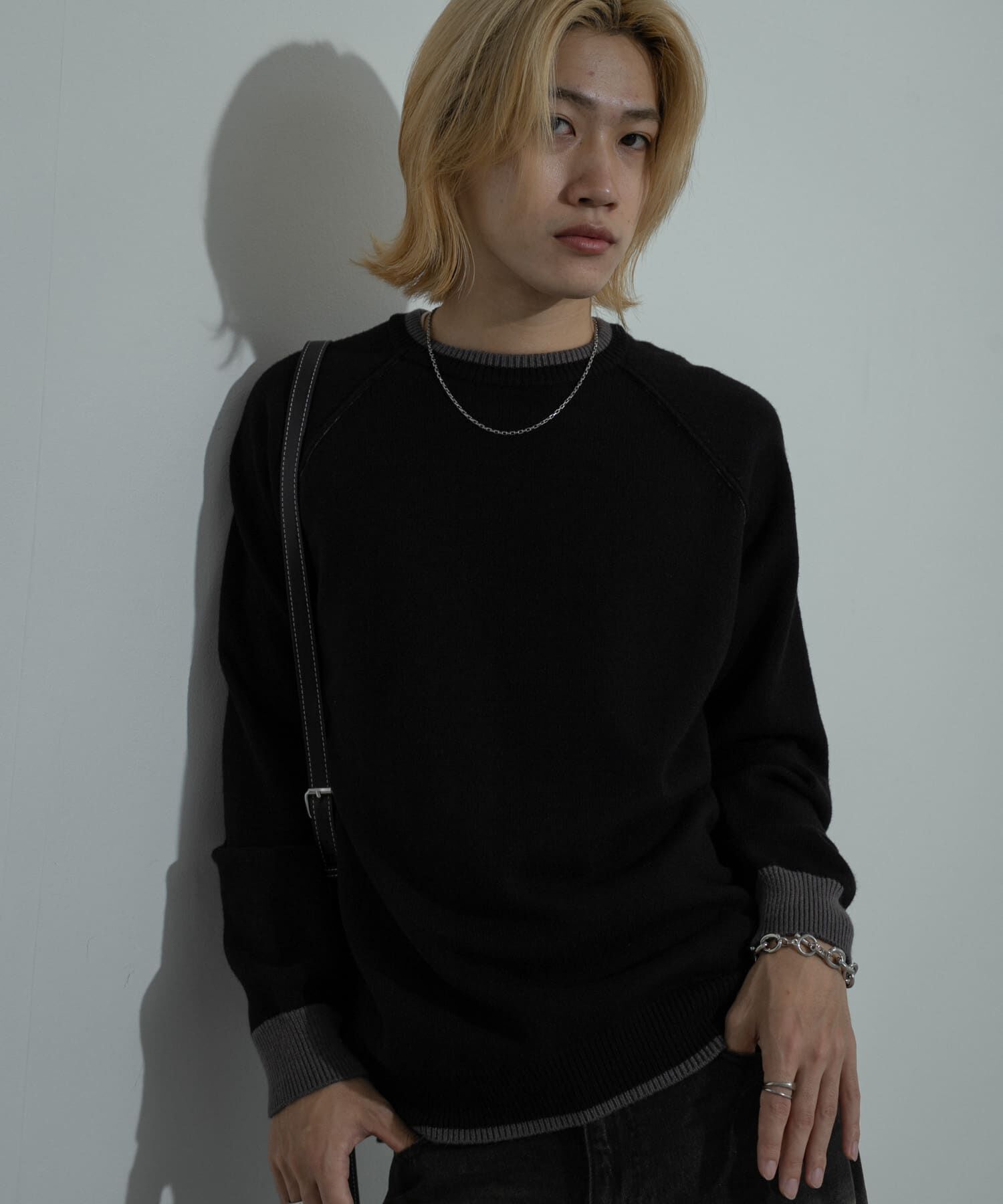 SENSE OF PLACE by URBAN RESEARCH「『ユニセックス』『洗濯可』ストレッチリブハイショクラインニット」|ニット・セーター|