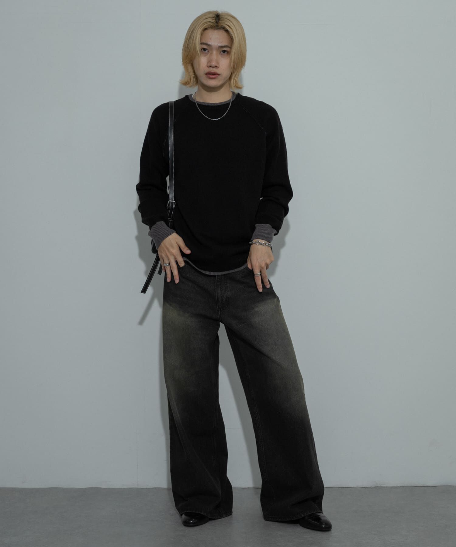 SENSE OF PLACE by URBAN RESEARCH「『ユニセックス』『洗濯可』ストレッチリブハイショクラインニット」|ニット・セーター|