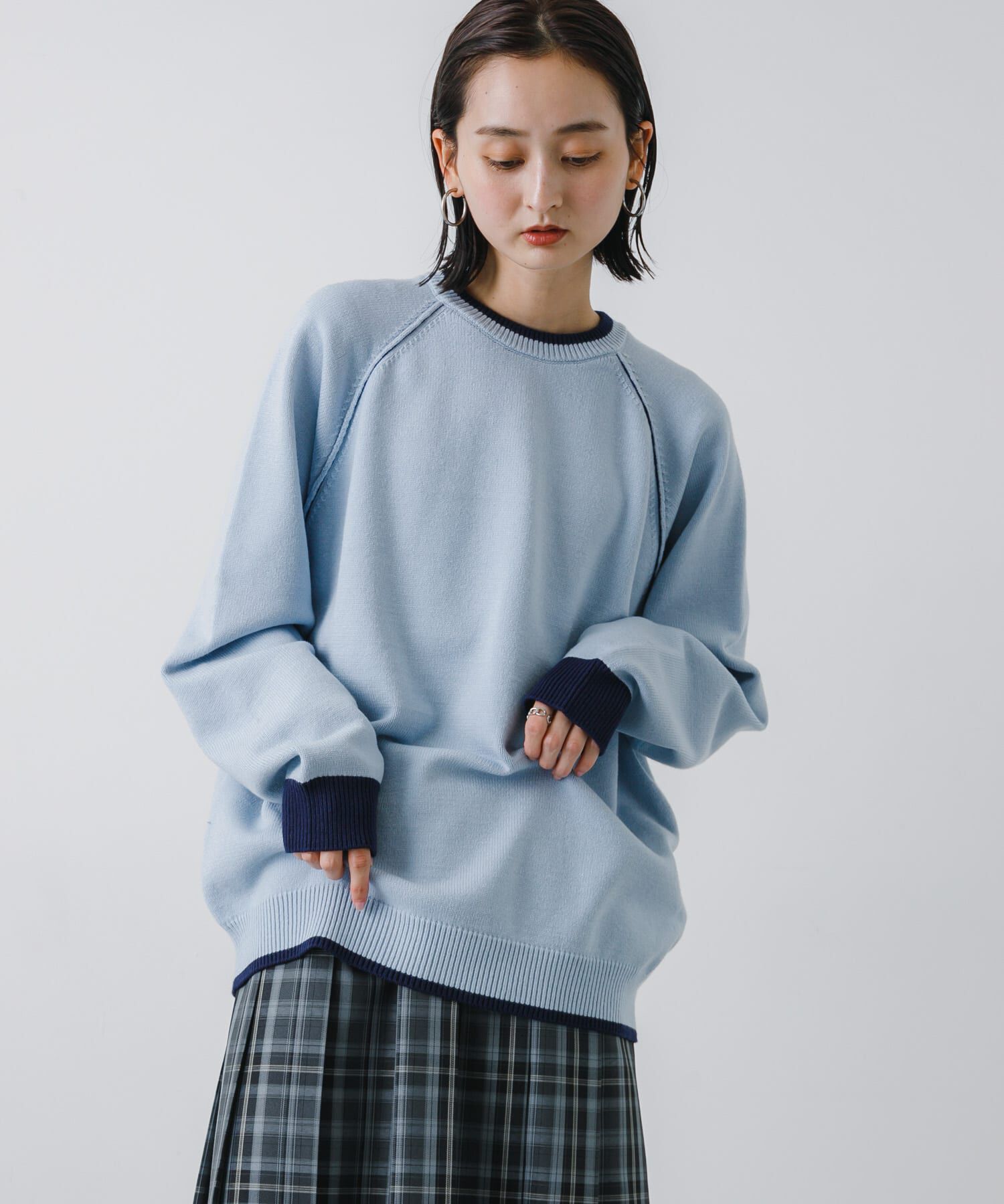 SENSE OF PLACE by URBAN RESEARCH「『ユニセックス』『洗濯可』ストレッチリブハイショクラインニット」|ニット・セーター|