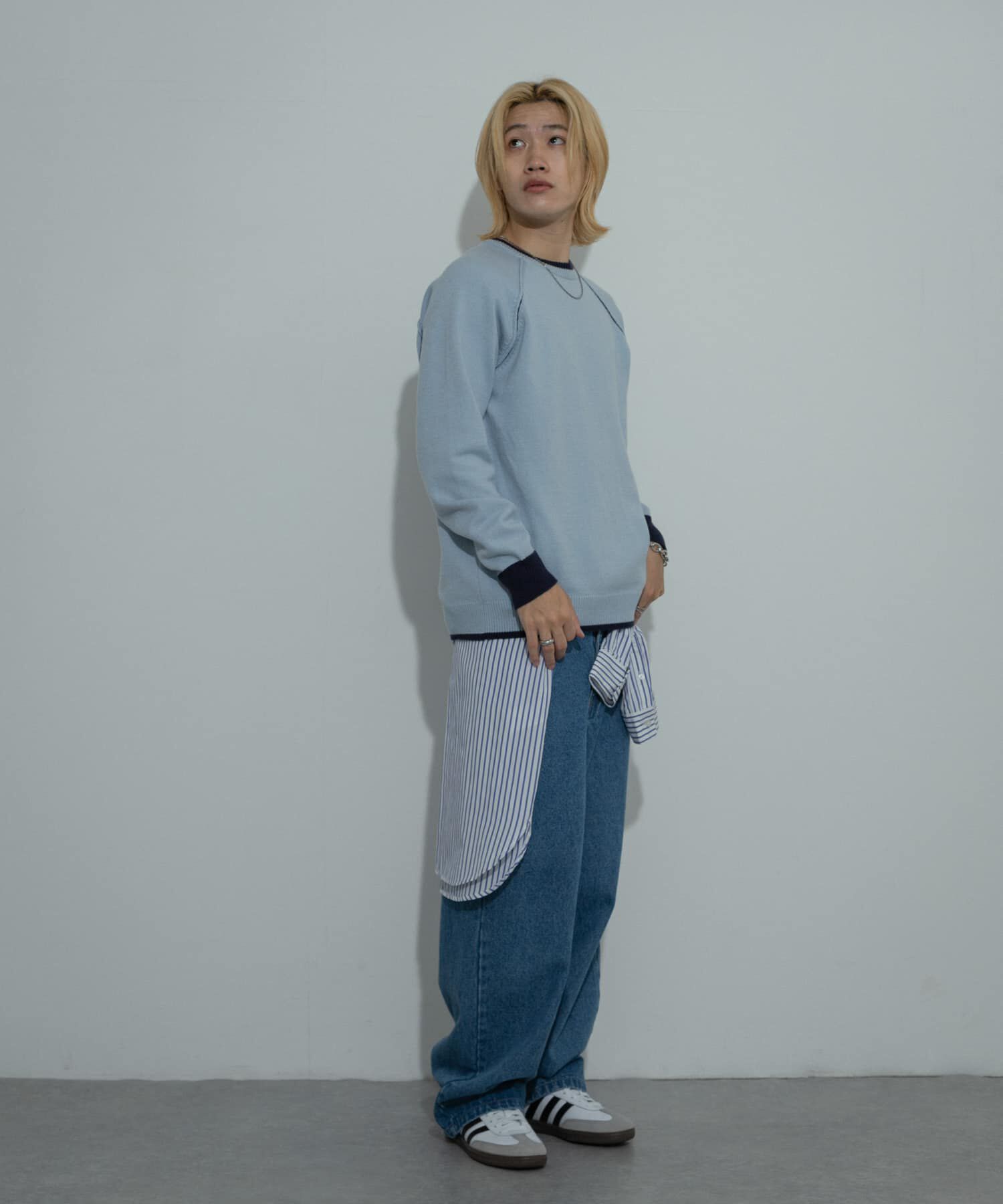 SENSE OF PLACE by URBAN RESEARCH「『ユニセックス』『洗濯可』ストレッチリブハイショクラインニット」|ニット・セーター|