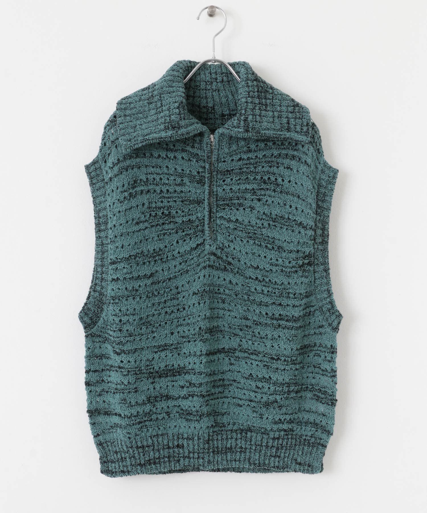 SENSE OF PLACE by URBAN RESEARCH「ミックスメランジハーフジップニットベスト」|ベスト・ジレ|