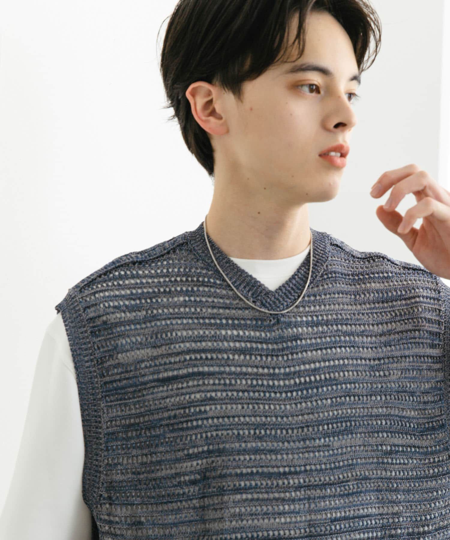 SENSE OF PLACE by URBAN RESEARCH「ミックスメランジVネックベスト」|ベスト・ジレ|