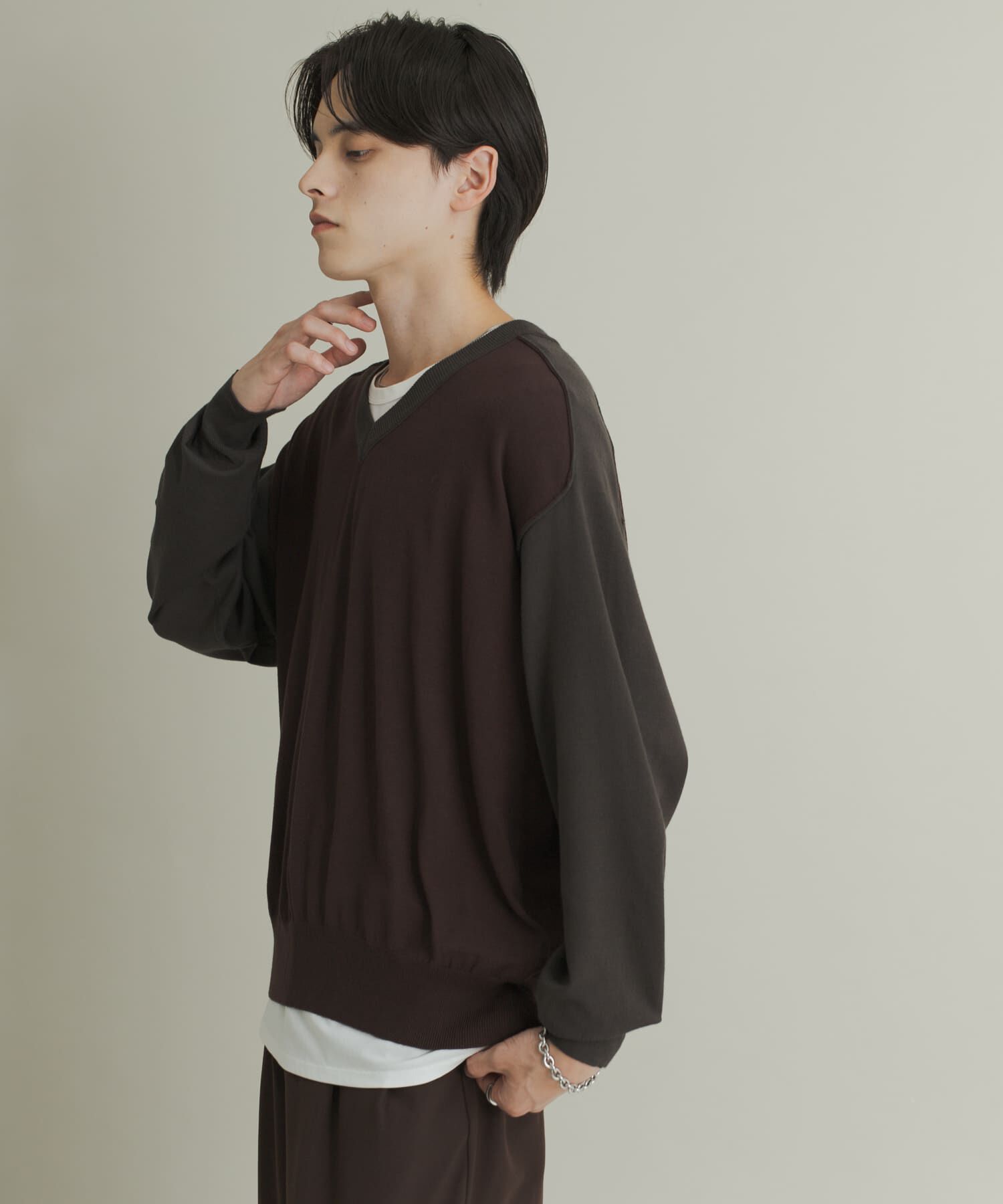 SENSE OF PLACE by URBAN RESEARCH「ハイショクVネックニット」|ニット・セーター|