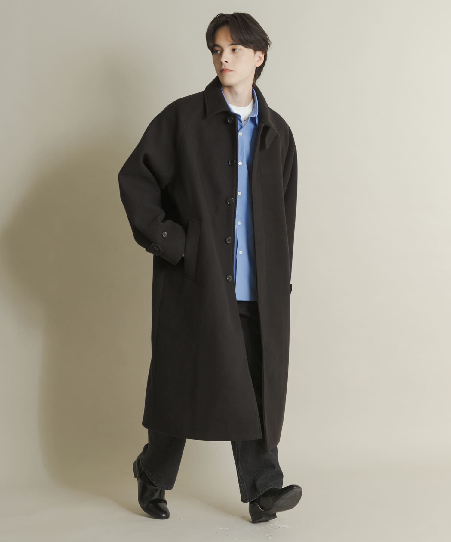 SENSE OF PLACE by URBAN RESEARCH「『ユニセックス』バルマカーンルーズコート」|ノーカラーコート|