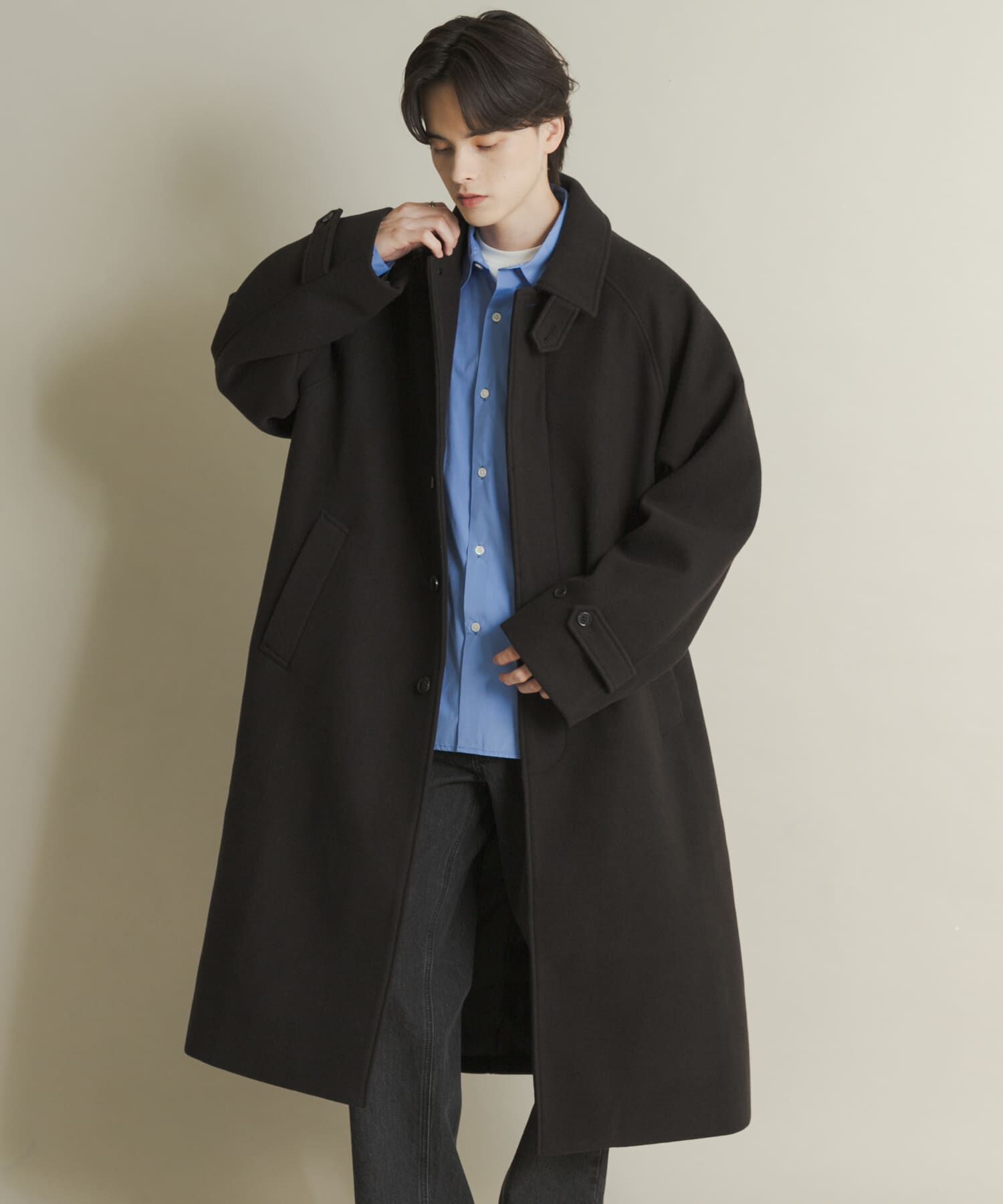 SENSE OF PLACE by URBAN RESEARCH「『ユニセックス』バルマカーンルーズコート」|ノーカラーコート|