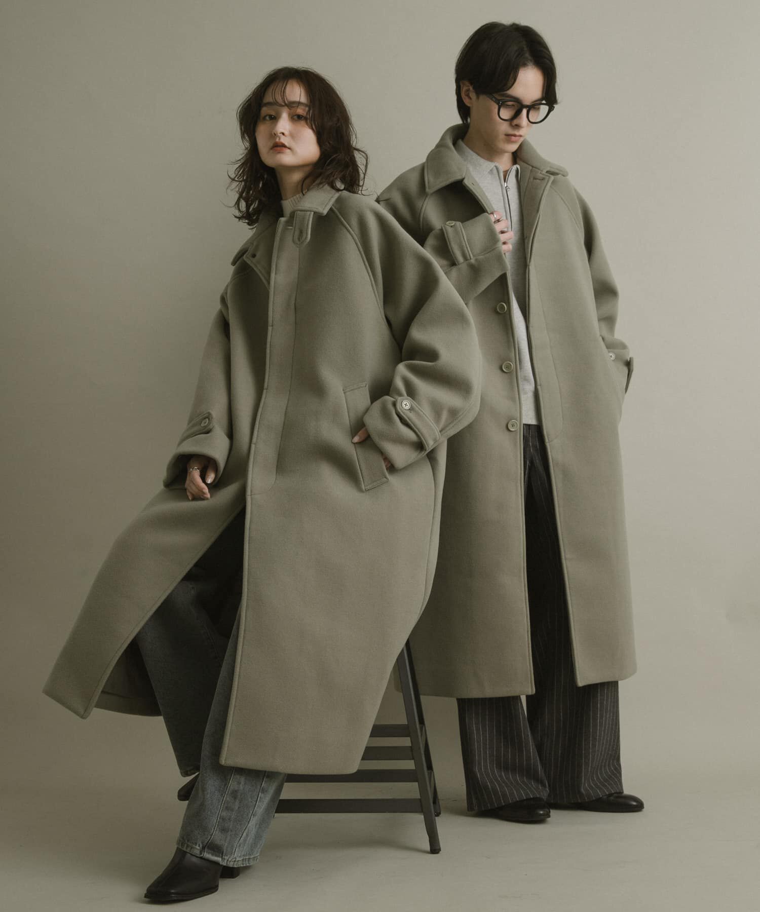 SENSE OF PLACE by URBAN RESEARCH「『ユニセックス』バルマカーンルーズコート」|ノーカラーコート|