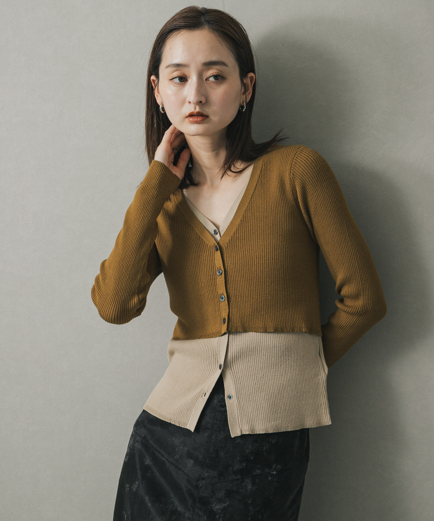 SENSE OF PLACE by URBAN RESEARCH「ダブルレイヤードカーディガン」|カーディガン|