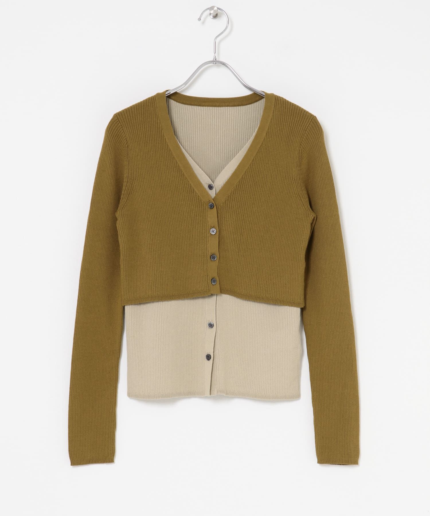 SENSE OF PLACE by URBAN RESEARCH「ダブルレイヤードカーディガン」|カーディガン|