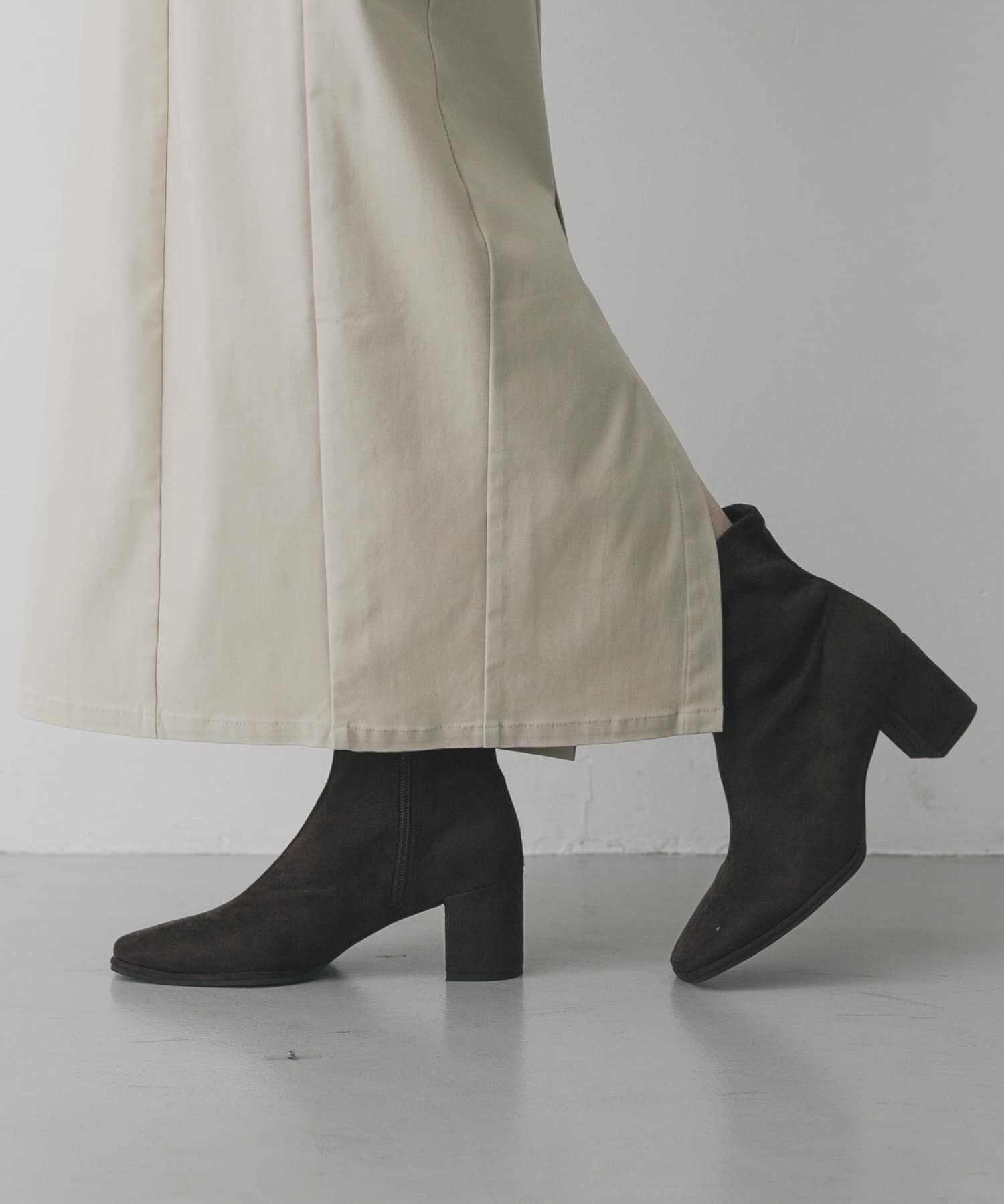 SENSE OF PLACE by URBAN RESEARCH「スクエアトウセンターシームストレッチブーツ」|ショートブーツ|