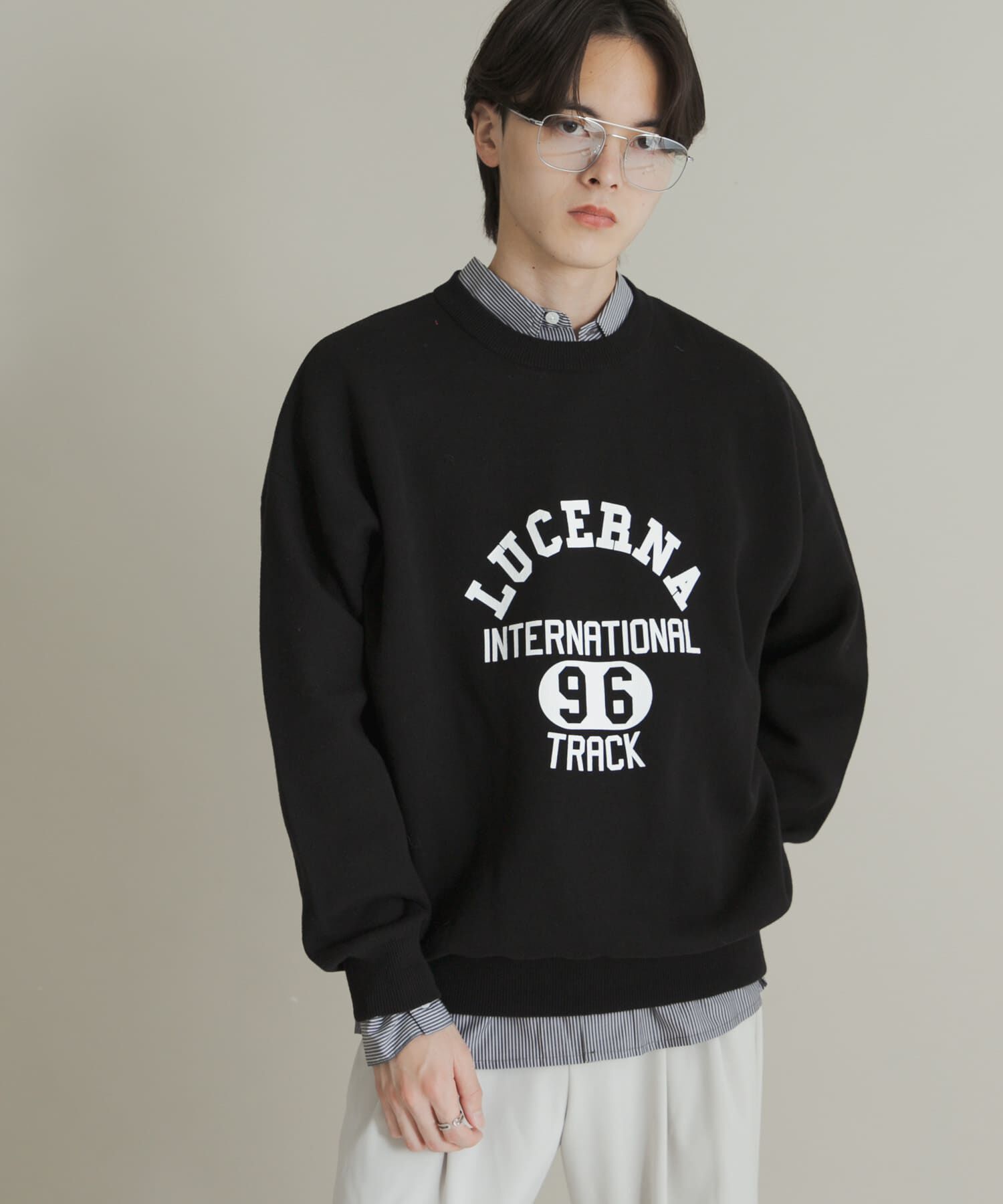 SENSE OF PLACE by URBAN RESEARCH「スウェットライクカレッジロゴニット」|ニット・セーター|