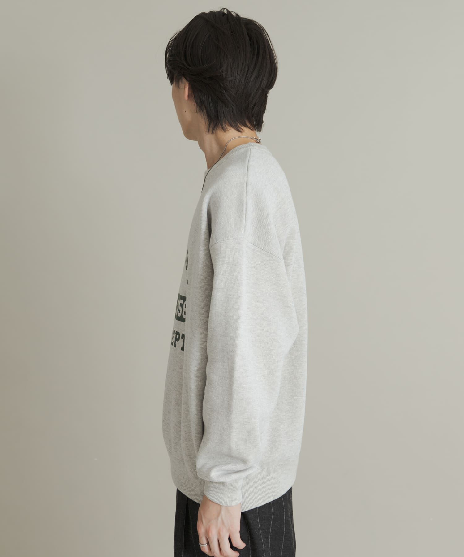 SENSE OF PLACE by URBAN RESEARCH「スウェットライクカレッジロゴニット」|ニット・セーター|