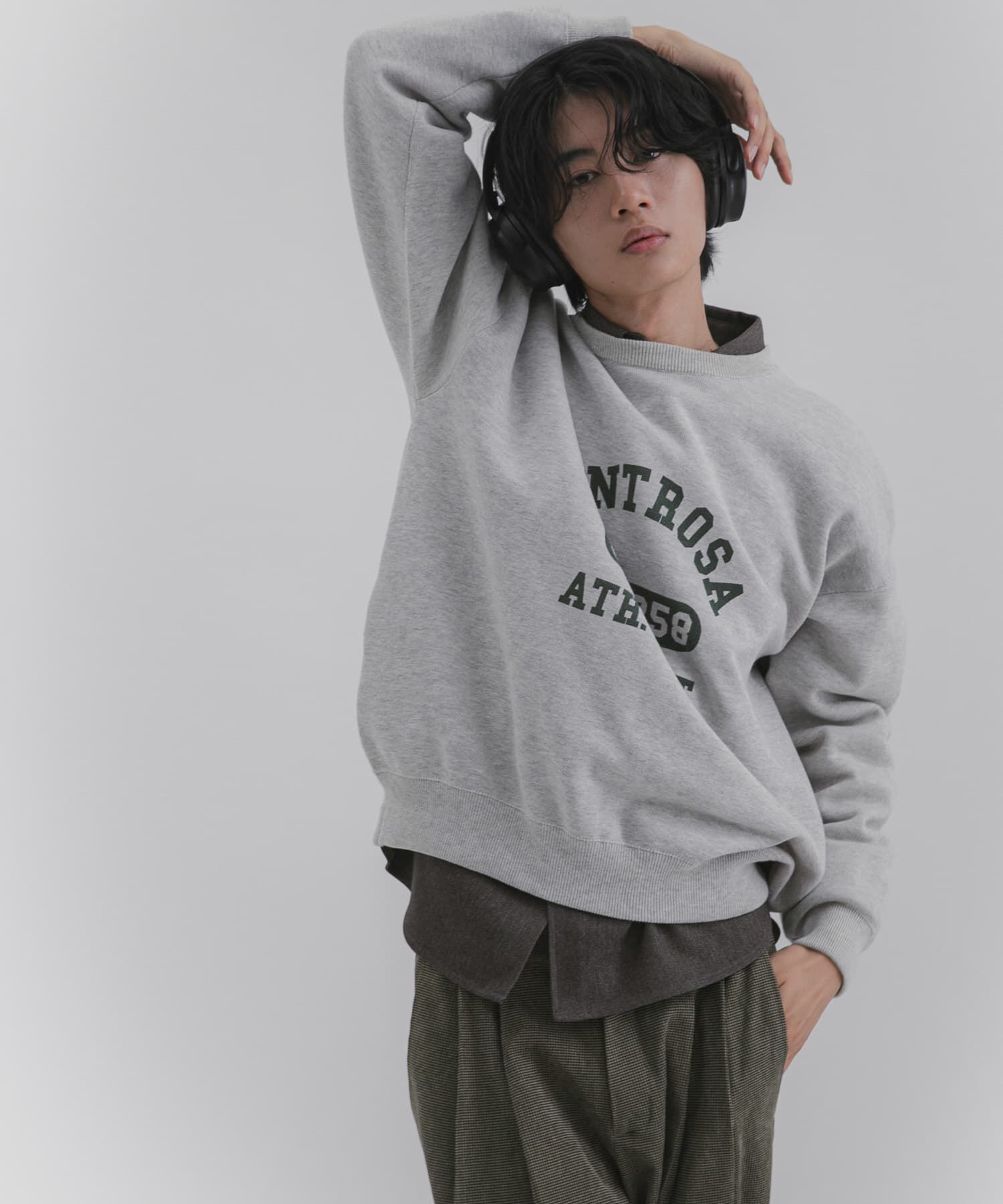 SENSE OF PLACE by URBAN RESEARCH「スウェットライクカレッジロゴニット」|ニット・セーター|