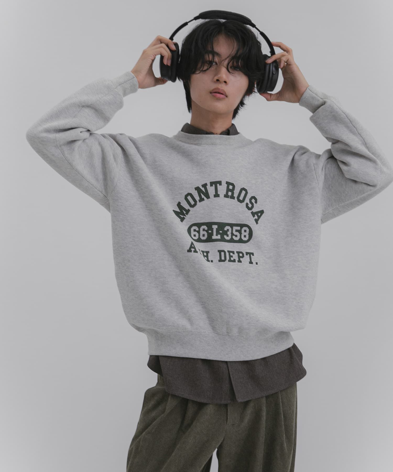 SENSE OF PLACE by URBAN RESEARCH「スウェットライクカレッジロゴニット」|ニット・セーター|