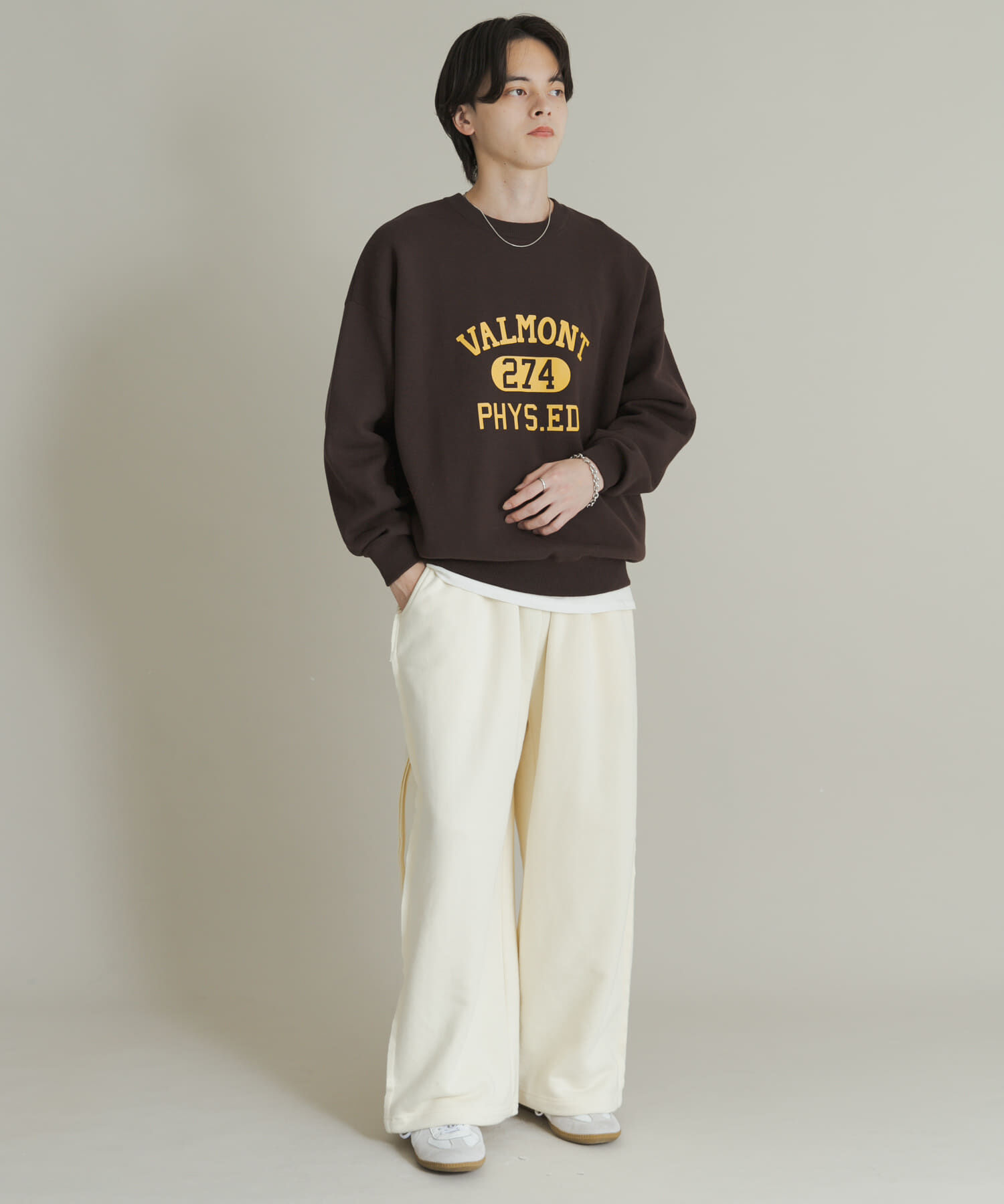 SENSE OF PLACE by URBAN RESEARCH「スウェットライクカレッジロゴニット」|ニット・セーター|