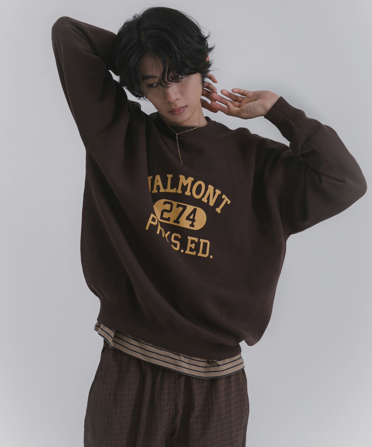 SENSE OF PLACE by URBAN RESEARCH「スウェットライクカレッジロゴニット」|ニット・セーター|