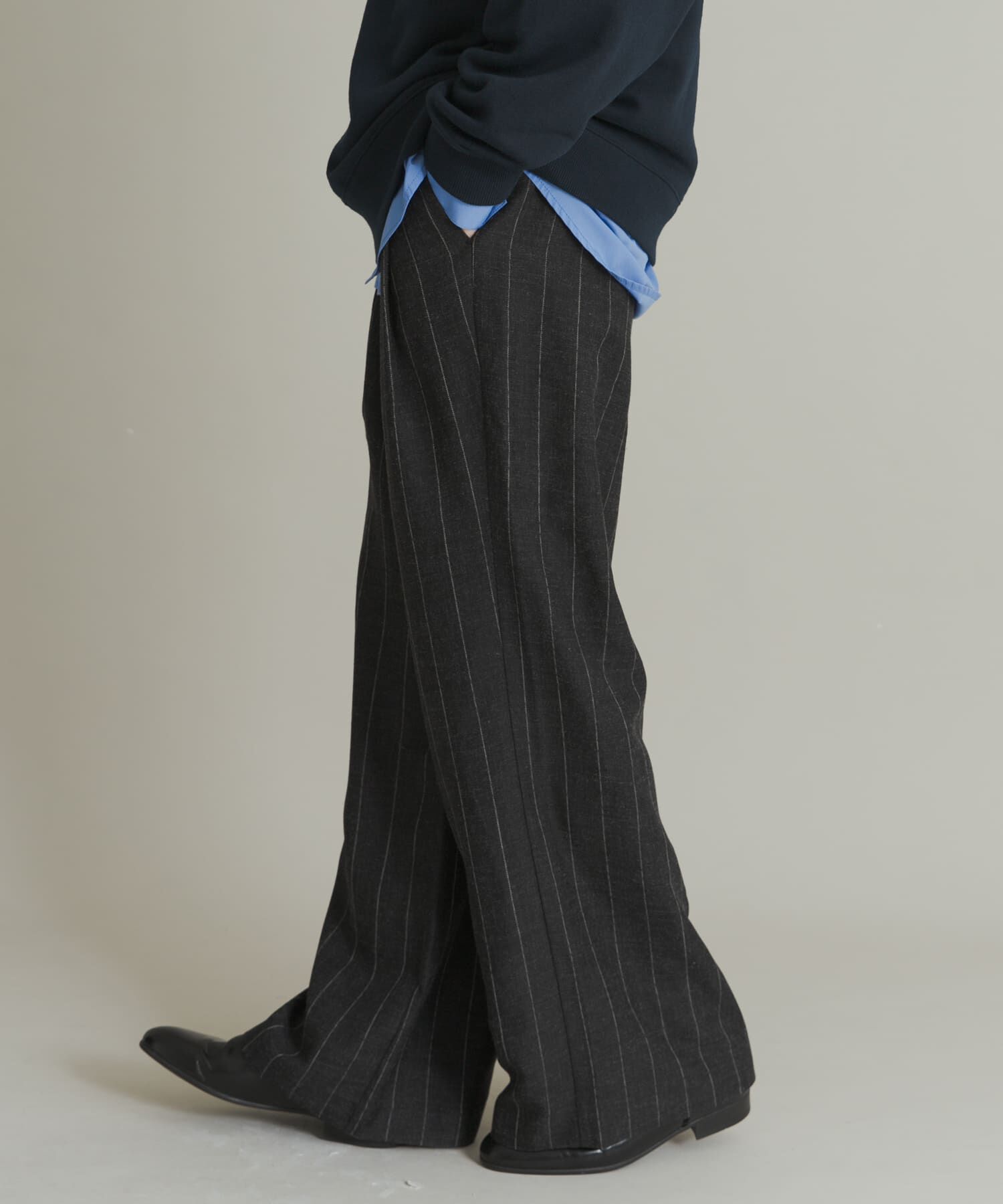 SENSE OF PLACE by URBAN RESEARCH「ウールタッチストライプワイドフレアパンツ」|その他|