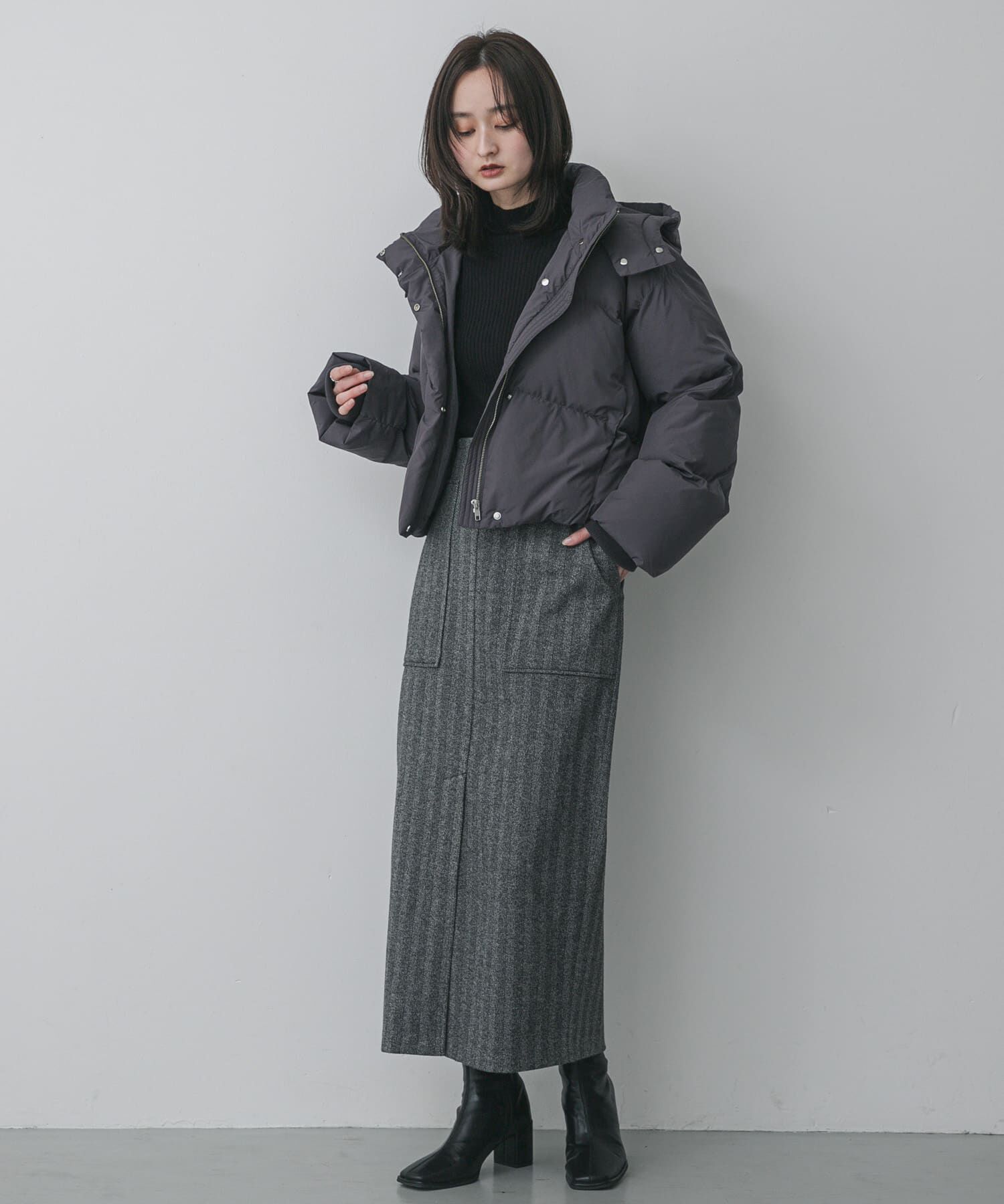 SENSE OF PLACE by URBAN RESEARCH「『XS, TALLサイズ/WEB限定』ジャージーメルトンアウトポケットスカート」|スカート|