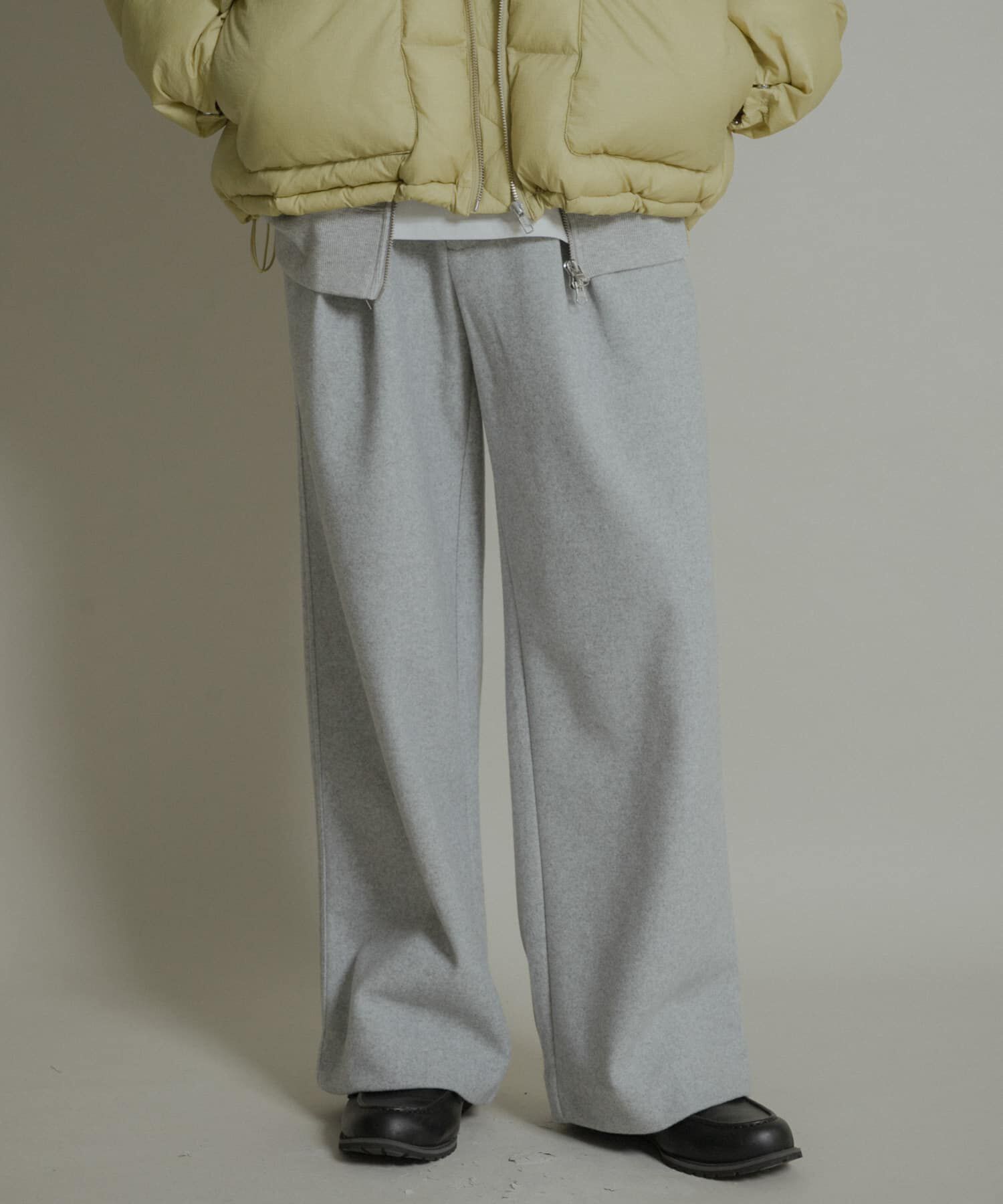 SENSE OF PLACE by URBAN RESEARCH「ジャージメルトンタックワイドパンツ」|その他|ライトグレー