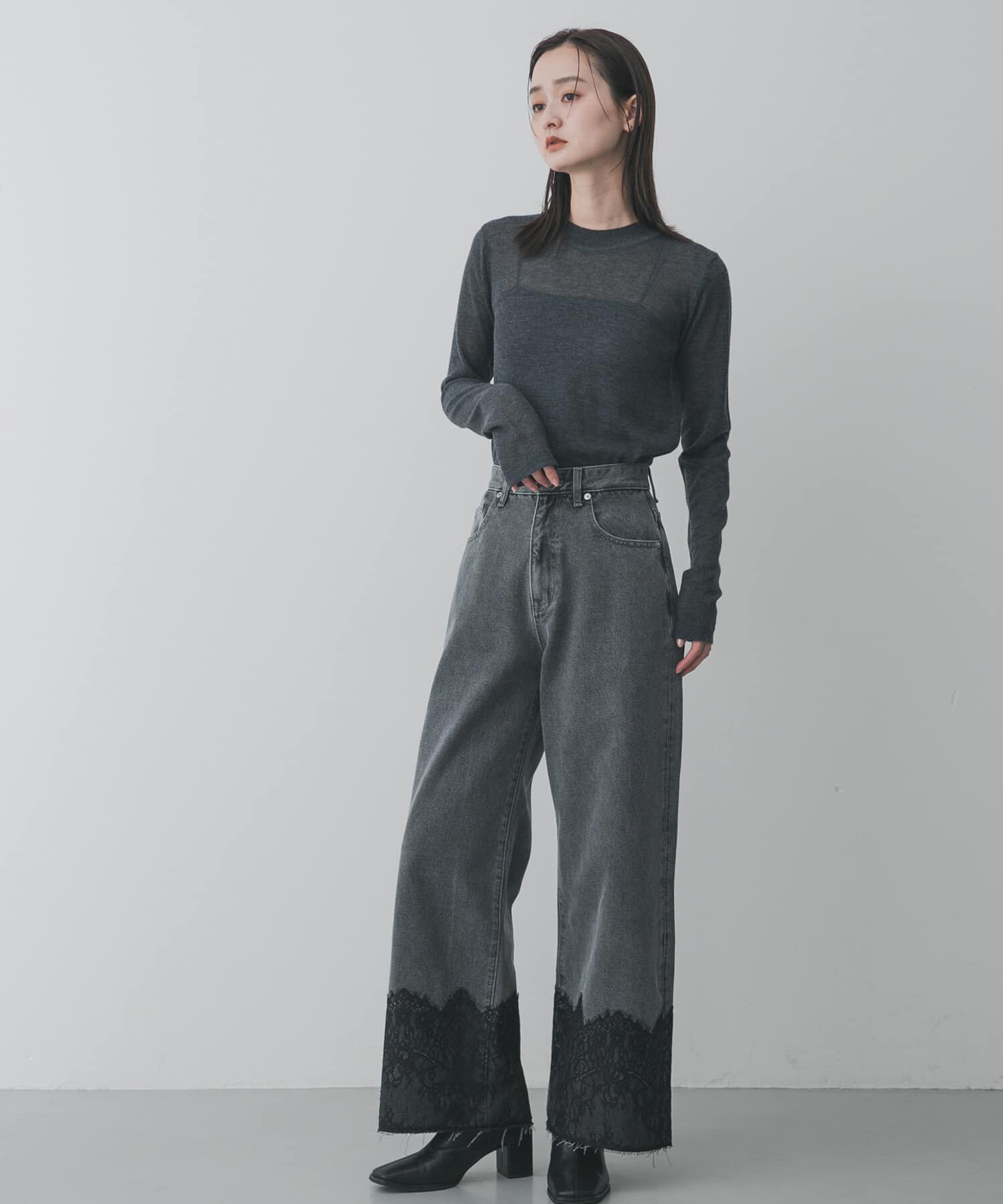 SENSE OF PLACE by URBAN RESEARCH「レースドッキングデニムパンツ」|その他|