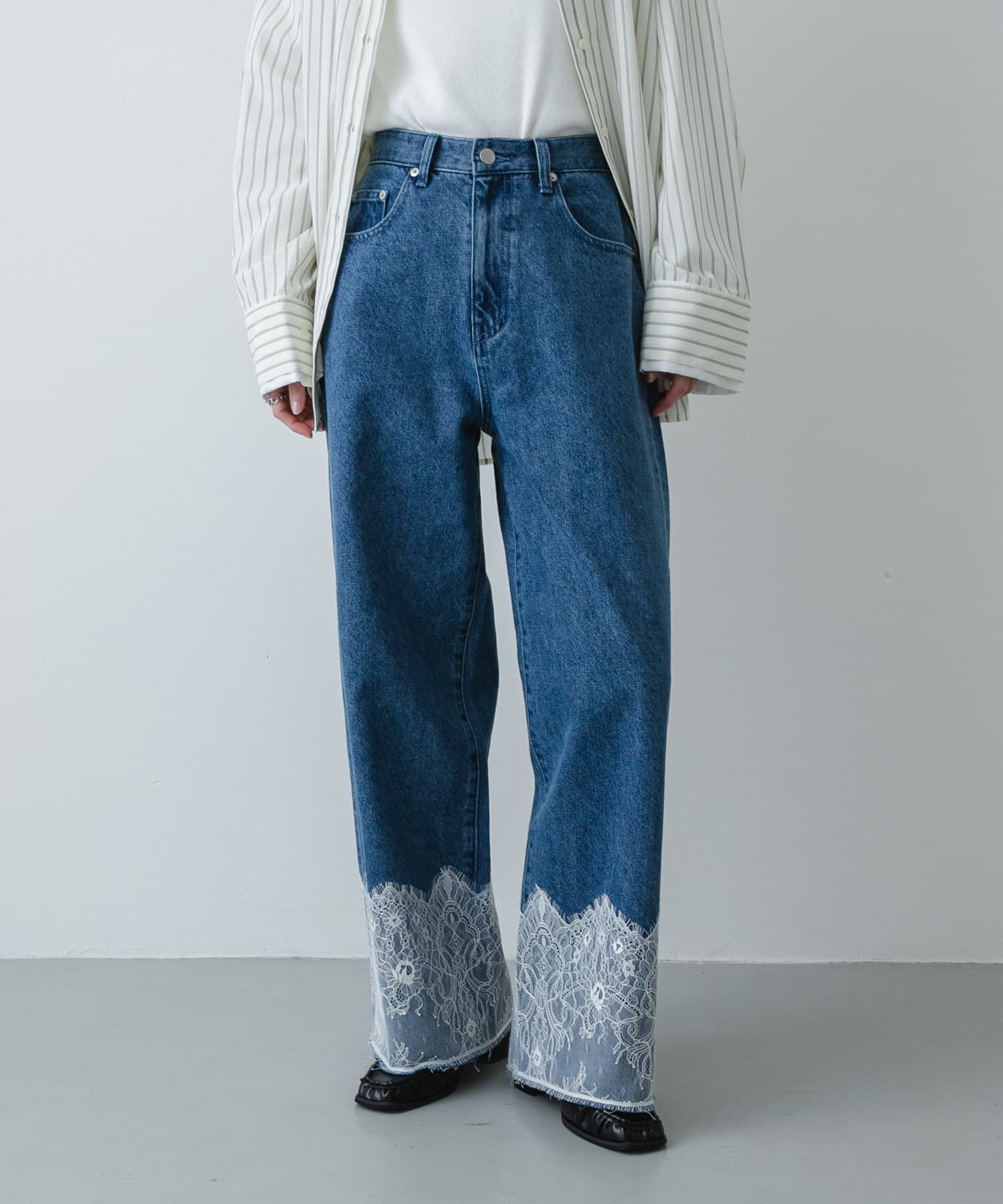 SENSE OF PLACE by URBAN RESEARCH「レースドッキングデニムパンツ」|その他|