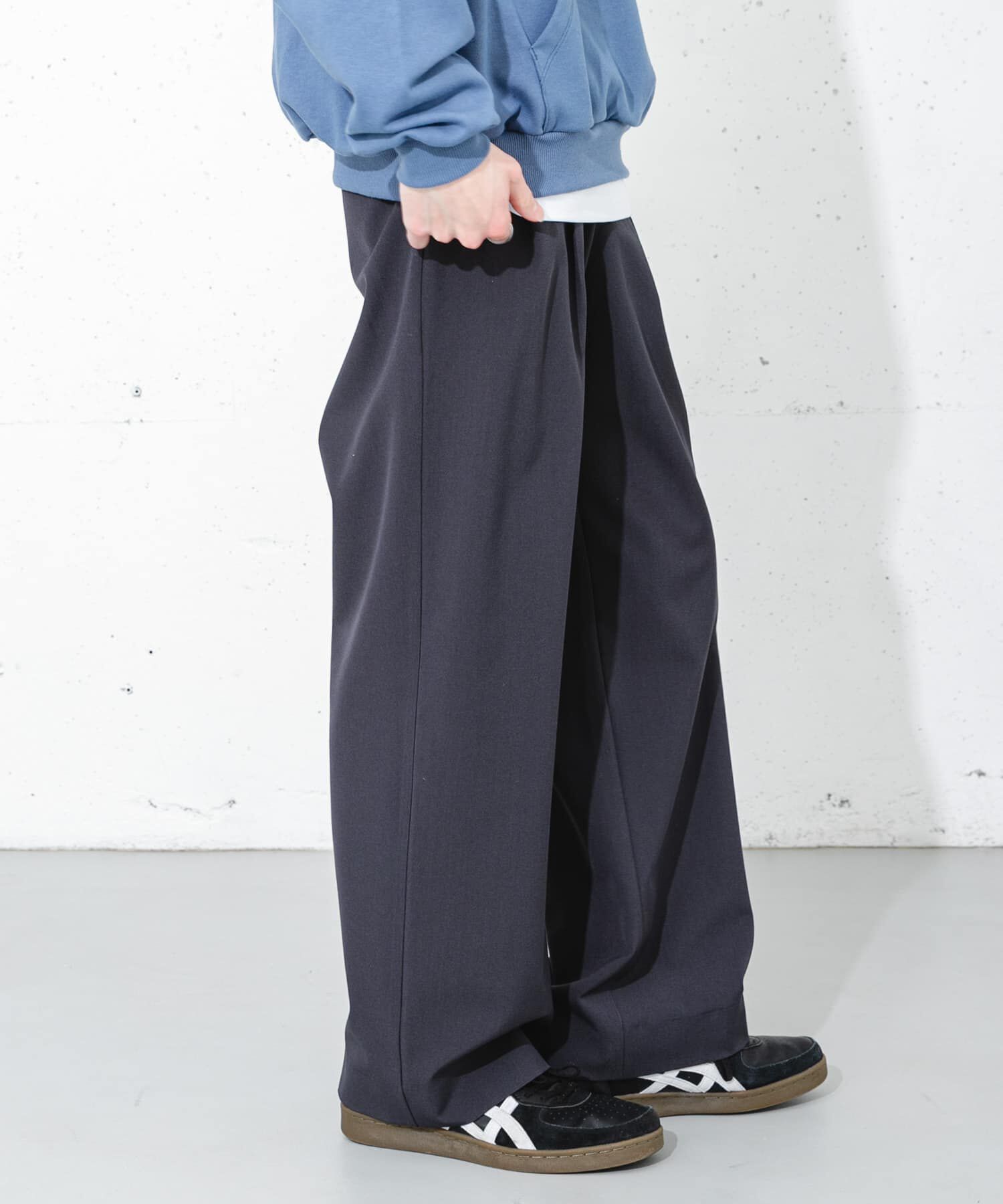 SENSE OF PLACE by URBAN RESEARCH「ダブルタックワイドパンツ」|その他|チャコールグレー