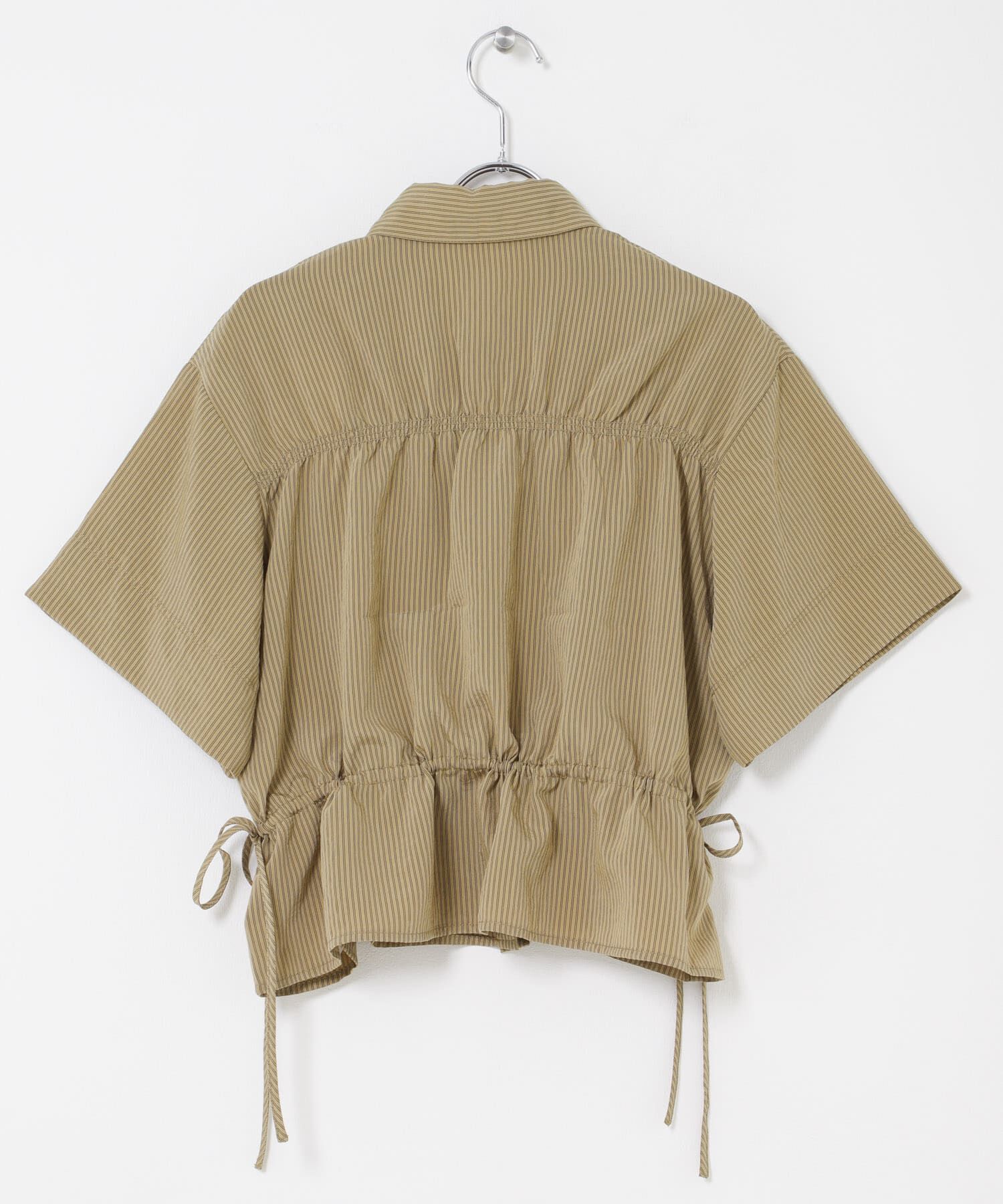 SENSE OF PLACE by URBAN RESEARCH「クロップドペプラムシャーリングシャツ」|シャツ・ブラウス|