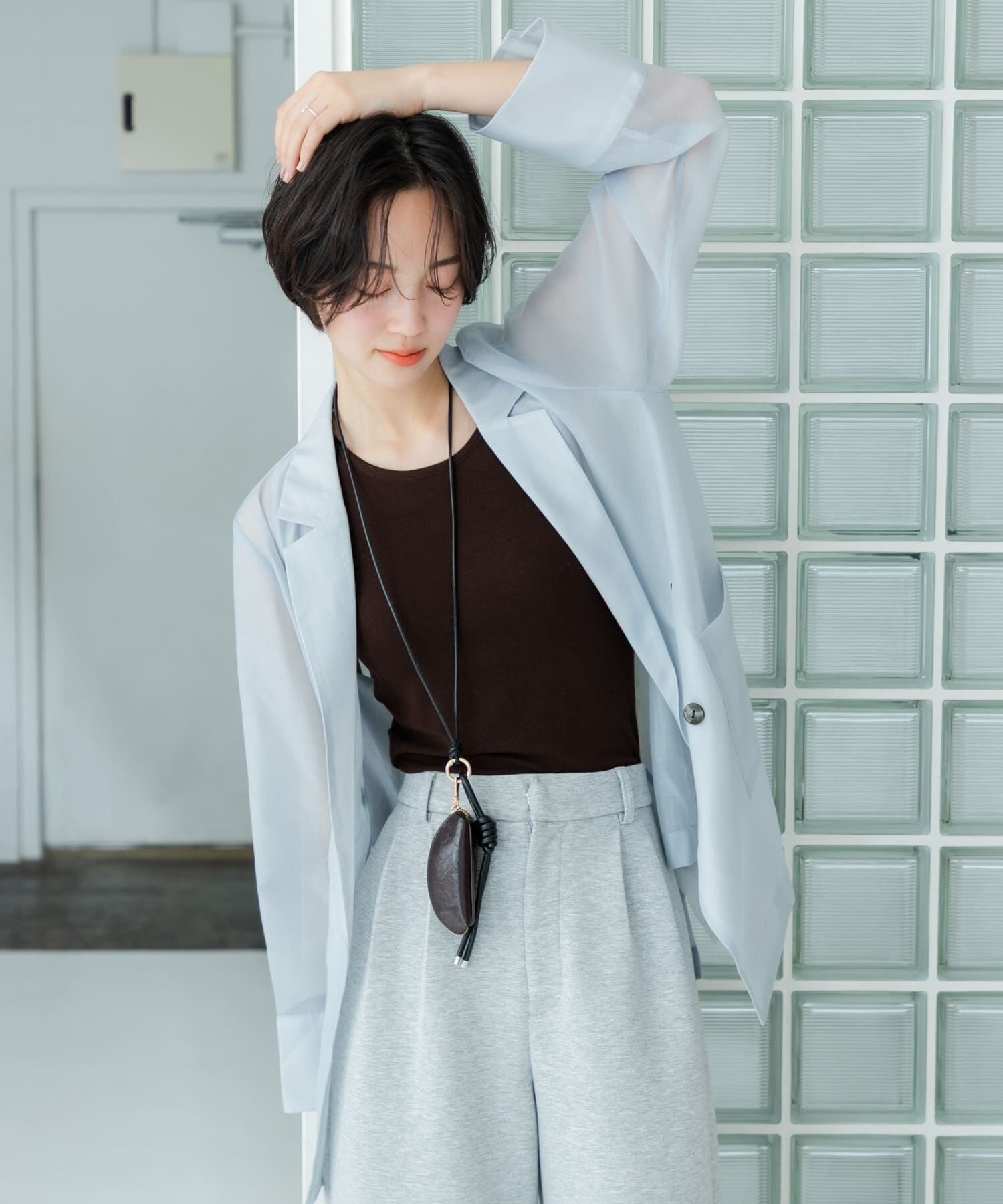 SENSE OF PLACE by URBAN RESEARCH「シアーテーラードジャケット」|その他|ライトブルー