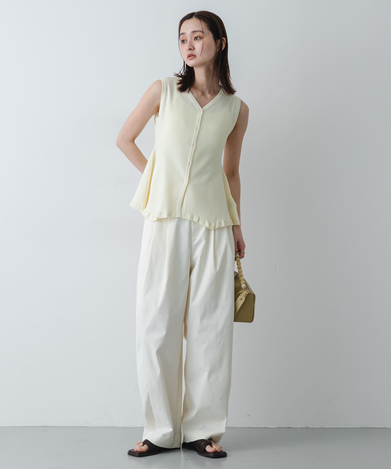 SENSE OF PLACE by URBAN RESEARCH「『洗濯可/毛玉防止』SKINProof抗ピルペプラムニットカーディガン」|ニット・セーター|