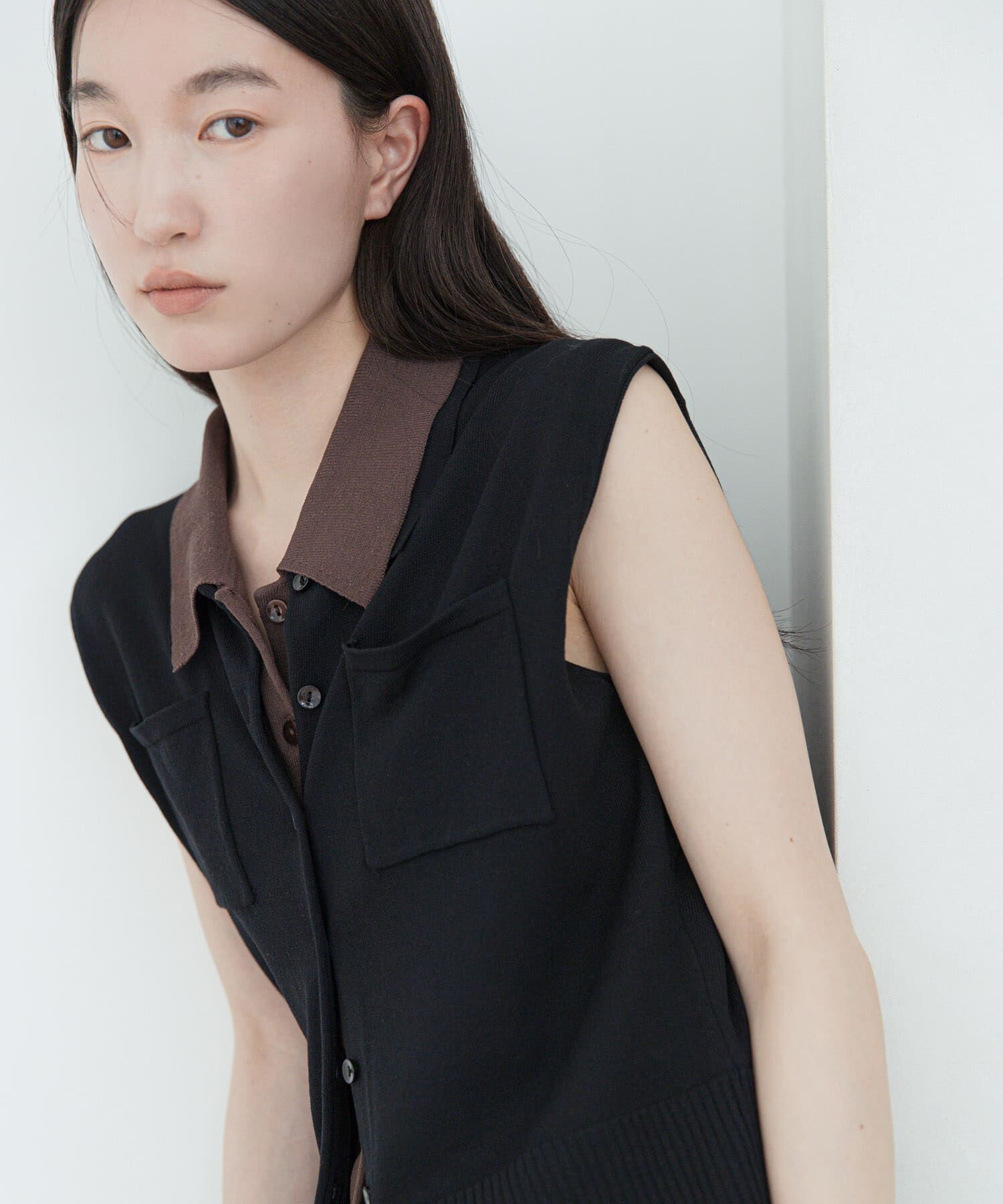 SENSE OF PLACE by URBAN RESEARCH「『洗濯可』近赤外線カットエリツキニットベスト」|ベスト・ジレ|