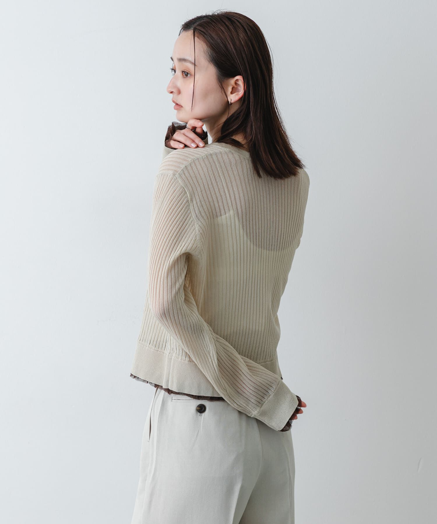 SENSE OF PLACE by URBAN RESEARCH「UVケアシアーリブカーディガン」|カーディガン|